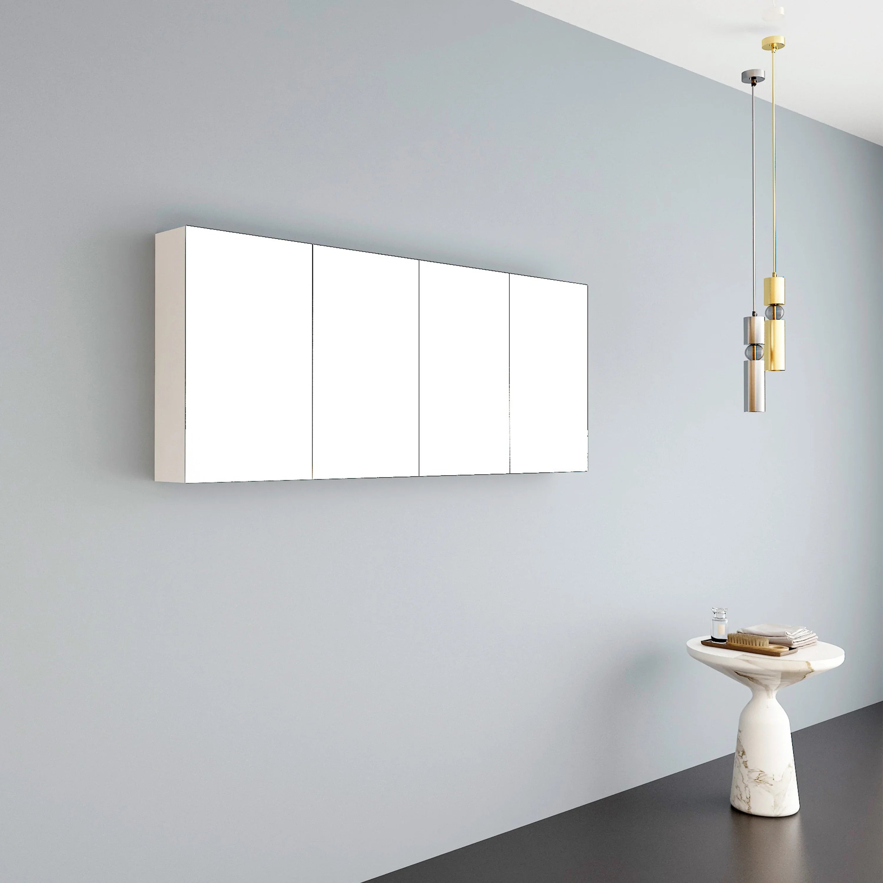 60" Matte White Medicine Cabinet