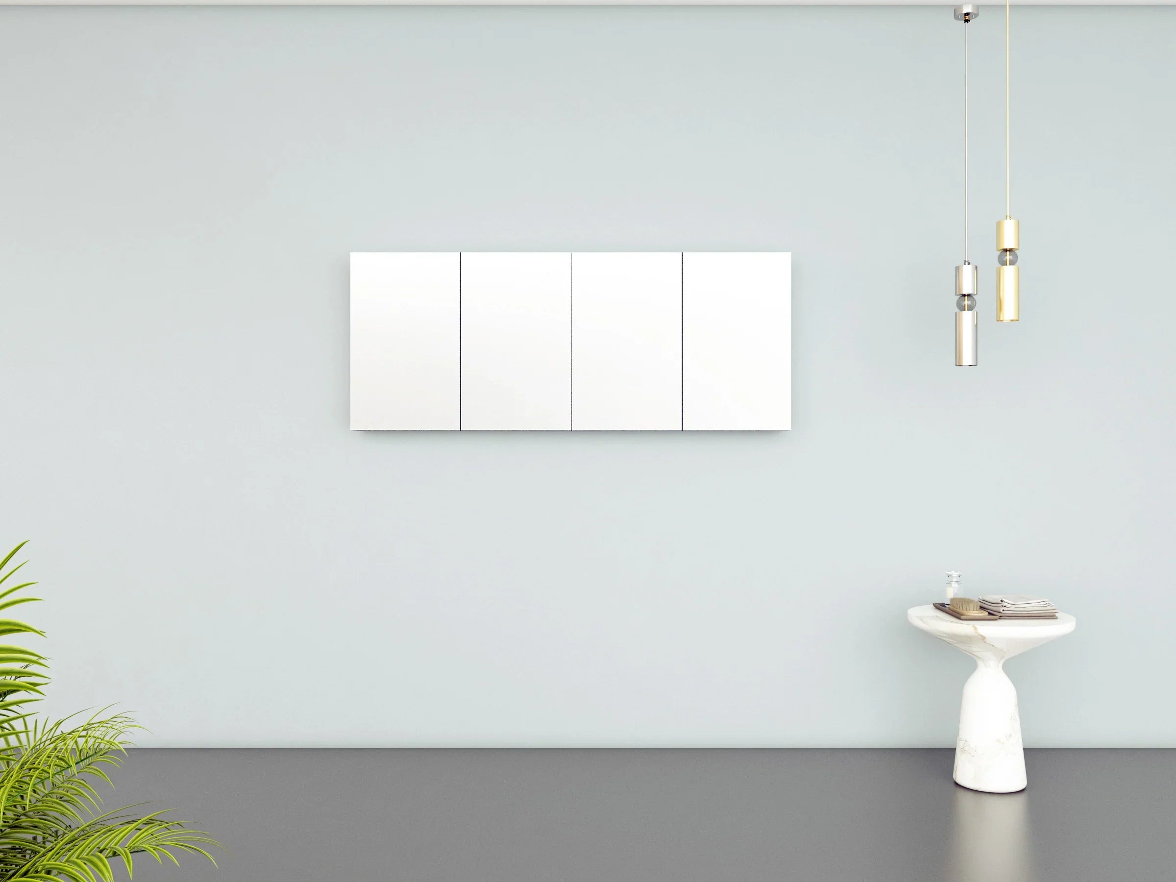 60" Matte White Medicine Cabinet