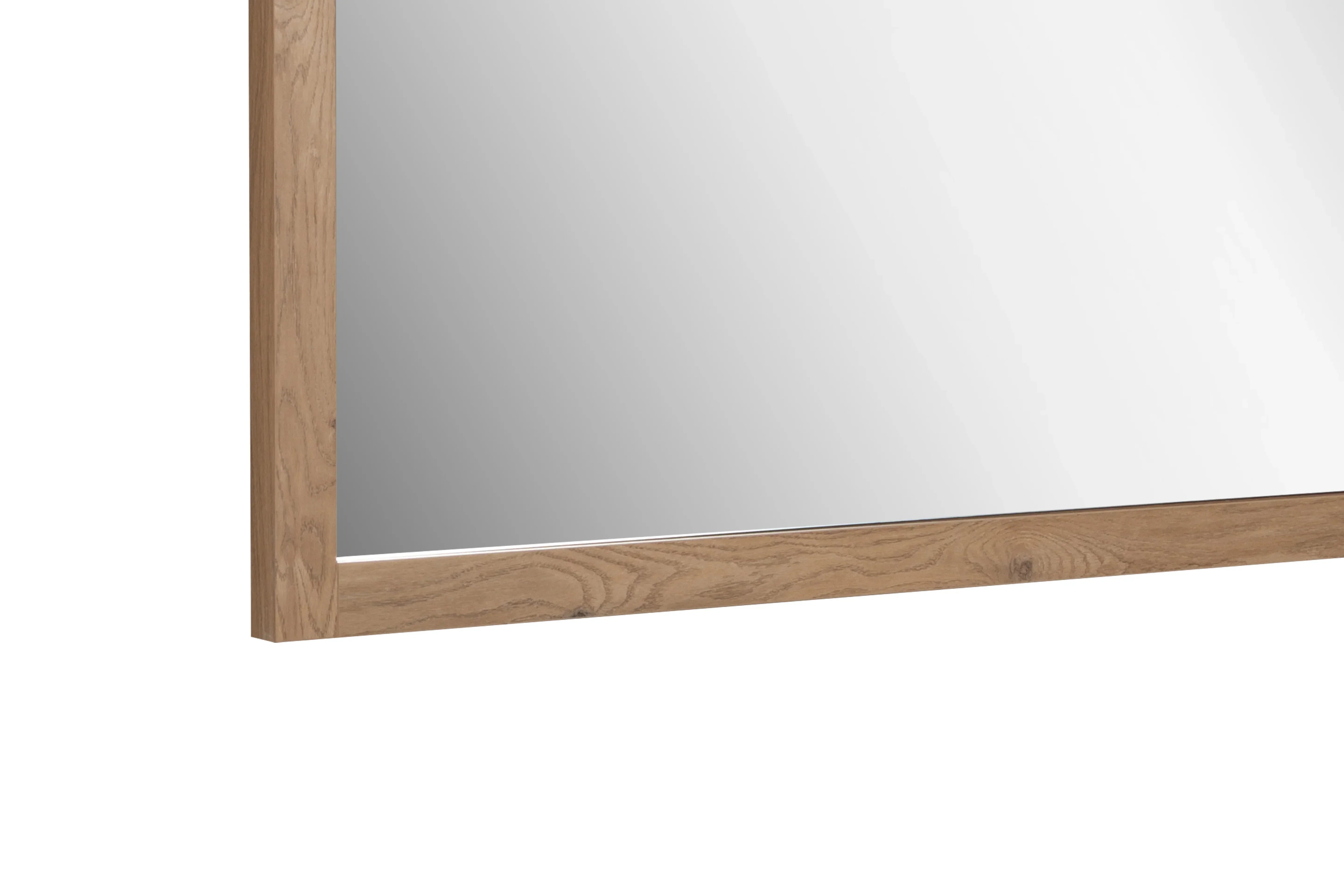 60" Rectangular Bathroom Mirror with Rough Oak Frame