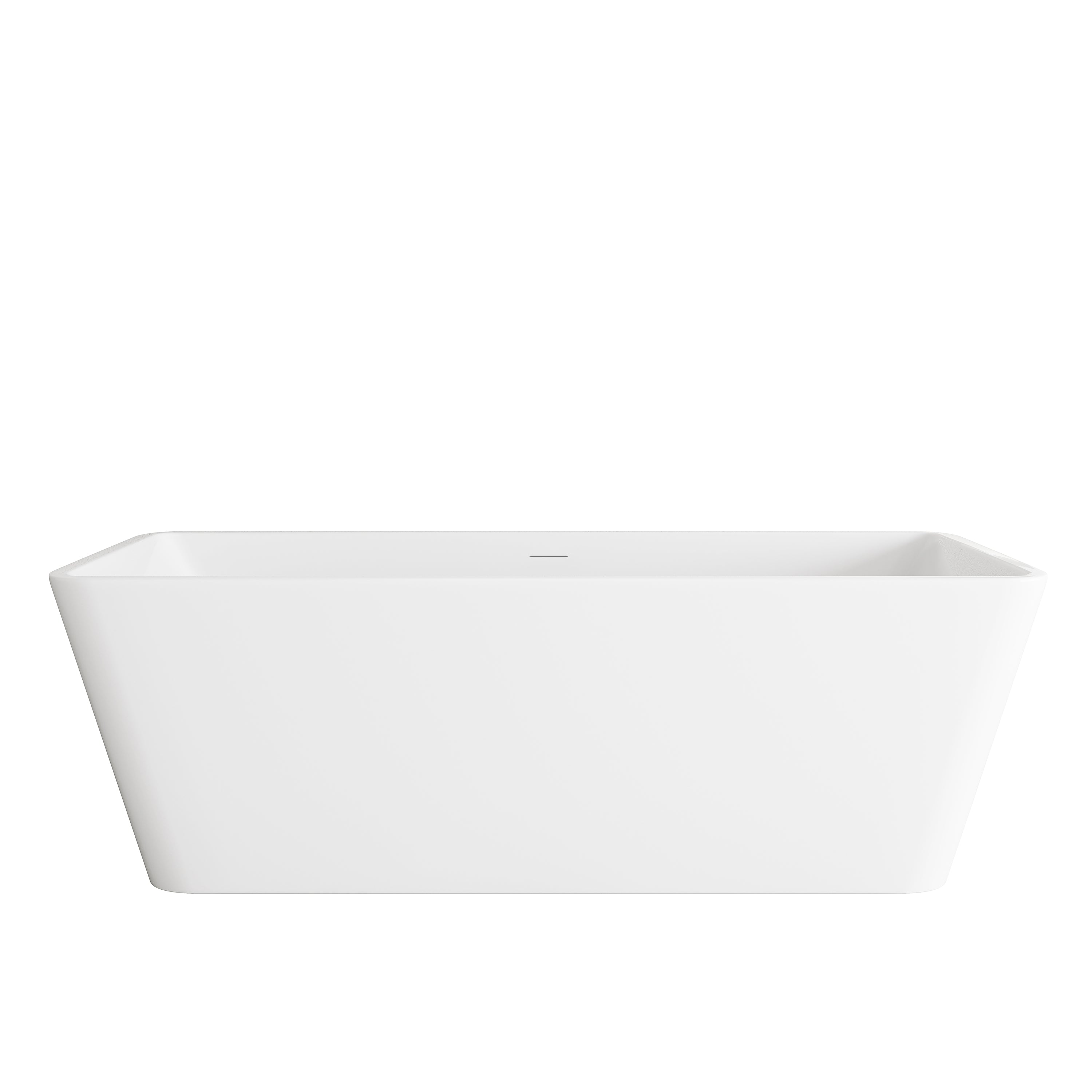 60" Horizon Glossy White Freestanding Acrylic Bathtub