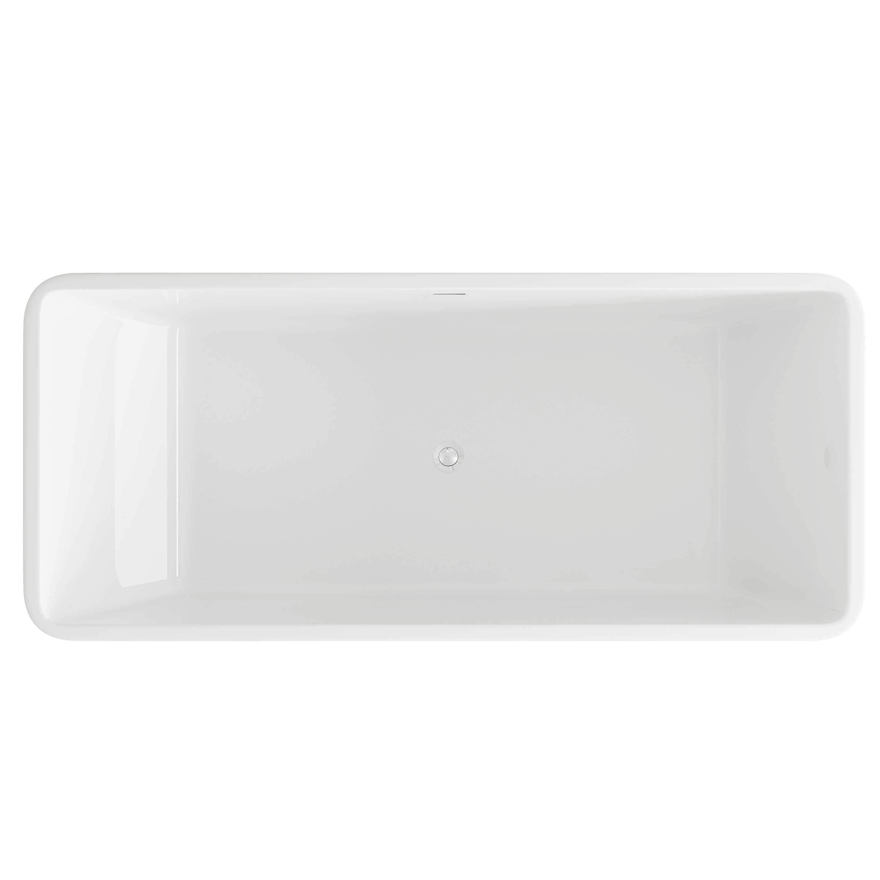 60" Horizon Glossy White Freestanding Acrylic Bathtub