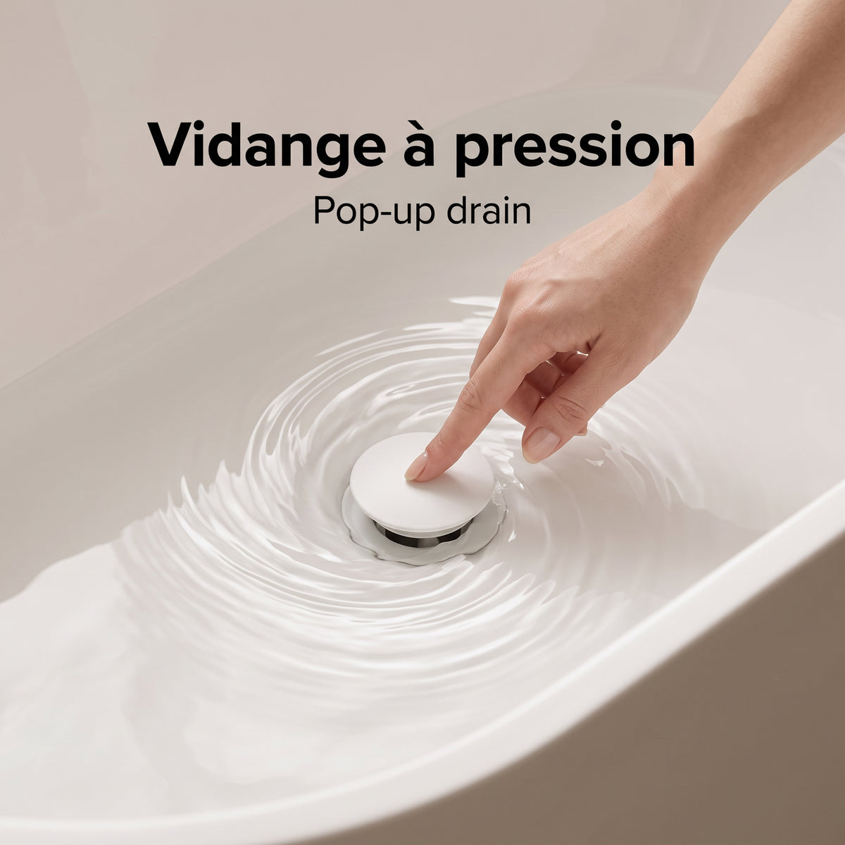 60" Vienna Freestanding Glossy White Acrylic Bathtub