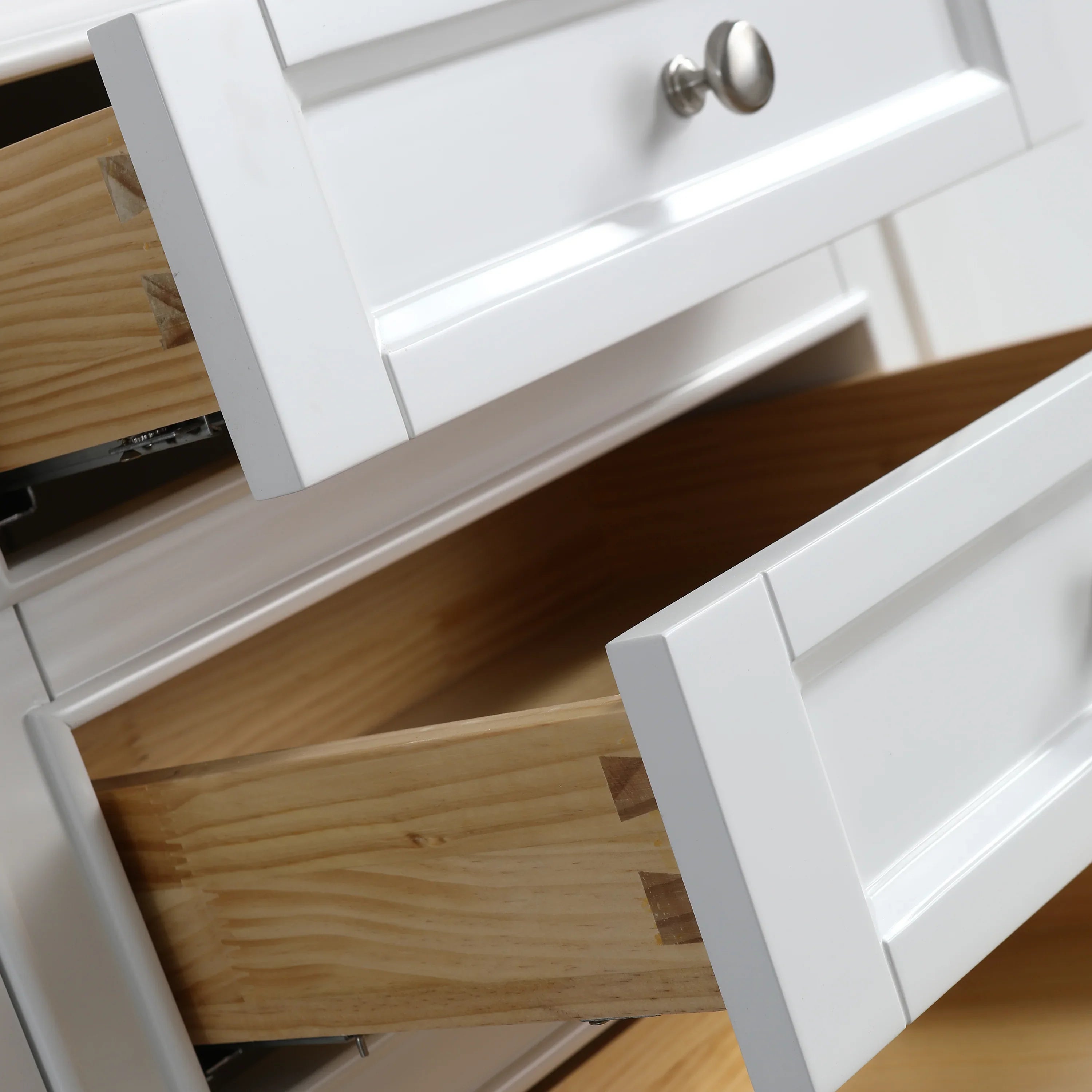 60" White Freestanding Double Sink Bathroom Vanity with Engineered Calcutta Marble Countertop