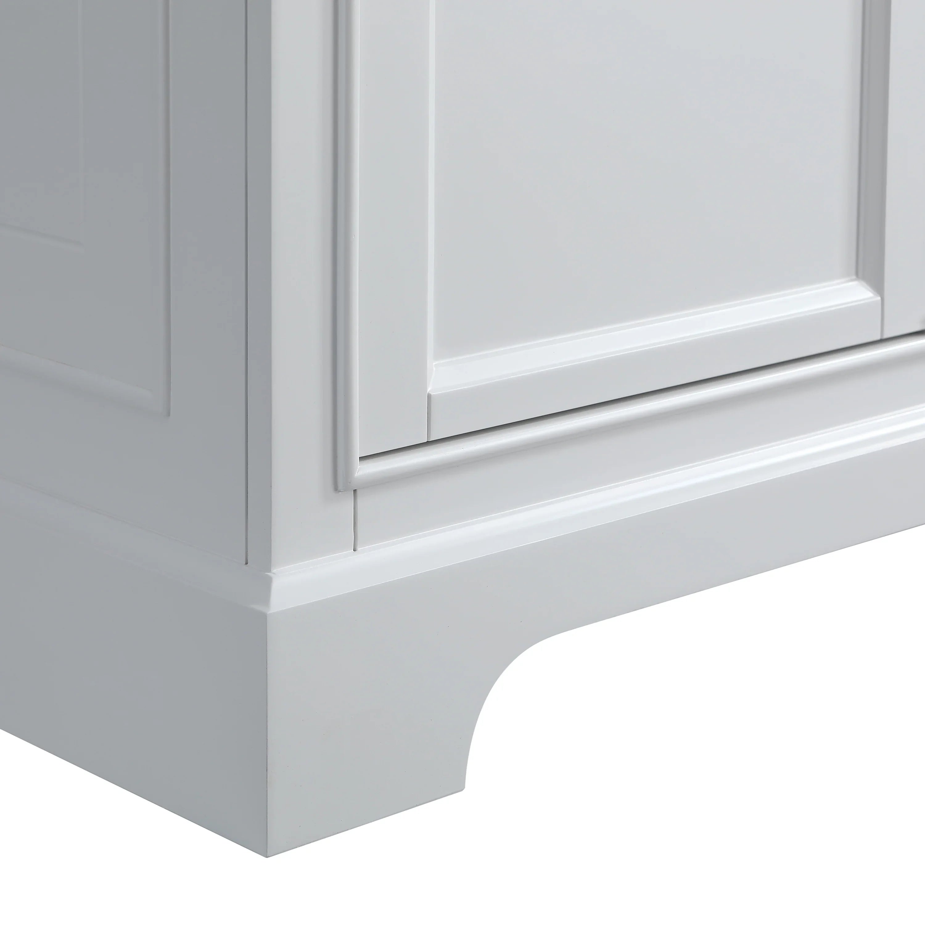 60" White Freestanding Double Sink Bathroom Vanity with Solid White Quartz Countertop