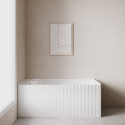 Baignoire d'alcôve en acrylique cannelé Haven 60po x 30po - Blanc lustré