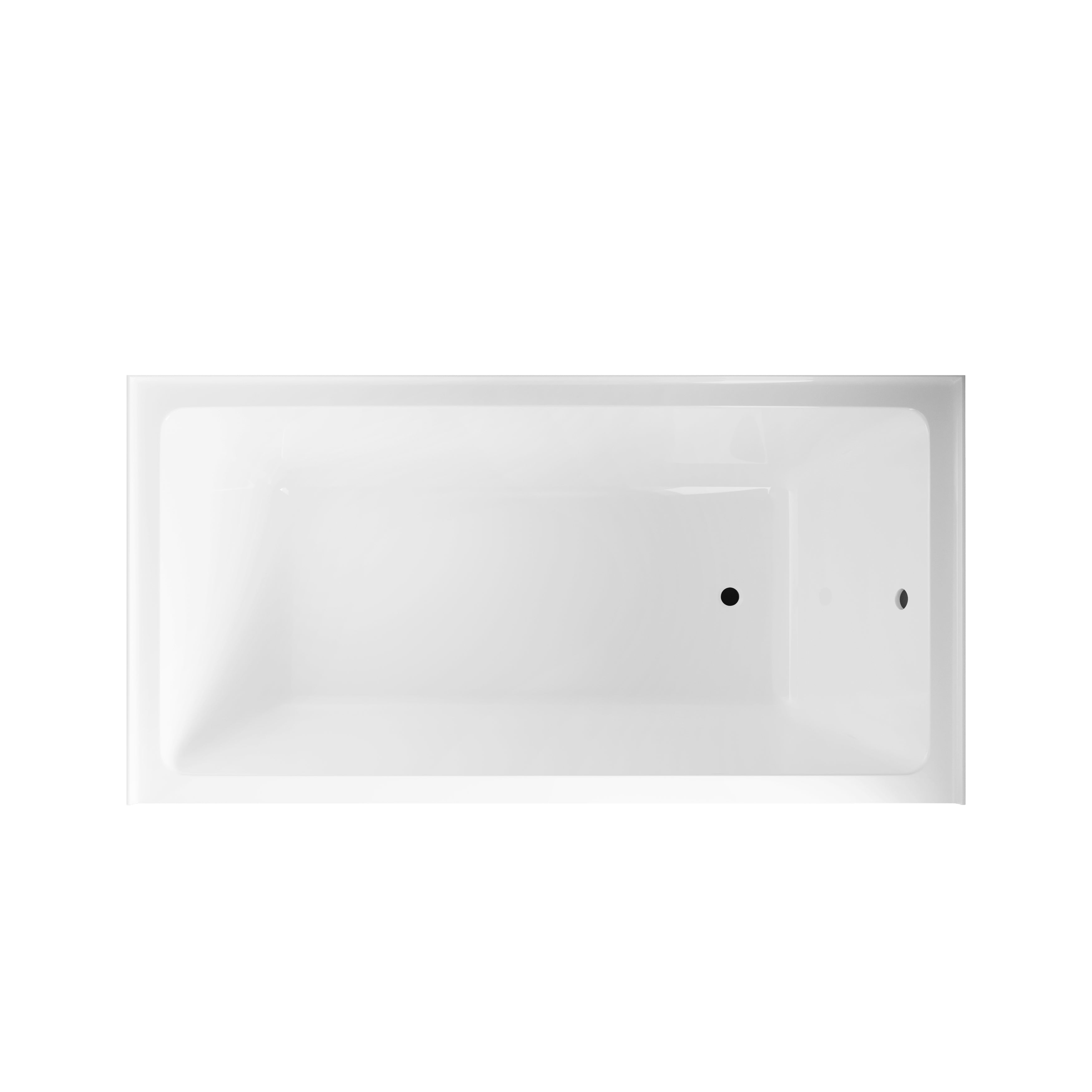 Baignoire alcôve Haven 60 po x 32 po en acrylique blanc lustré