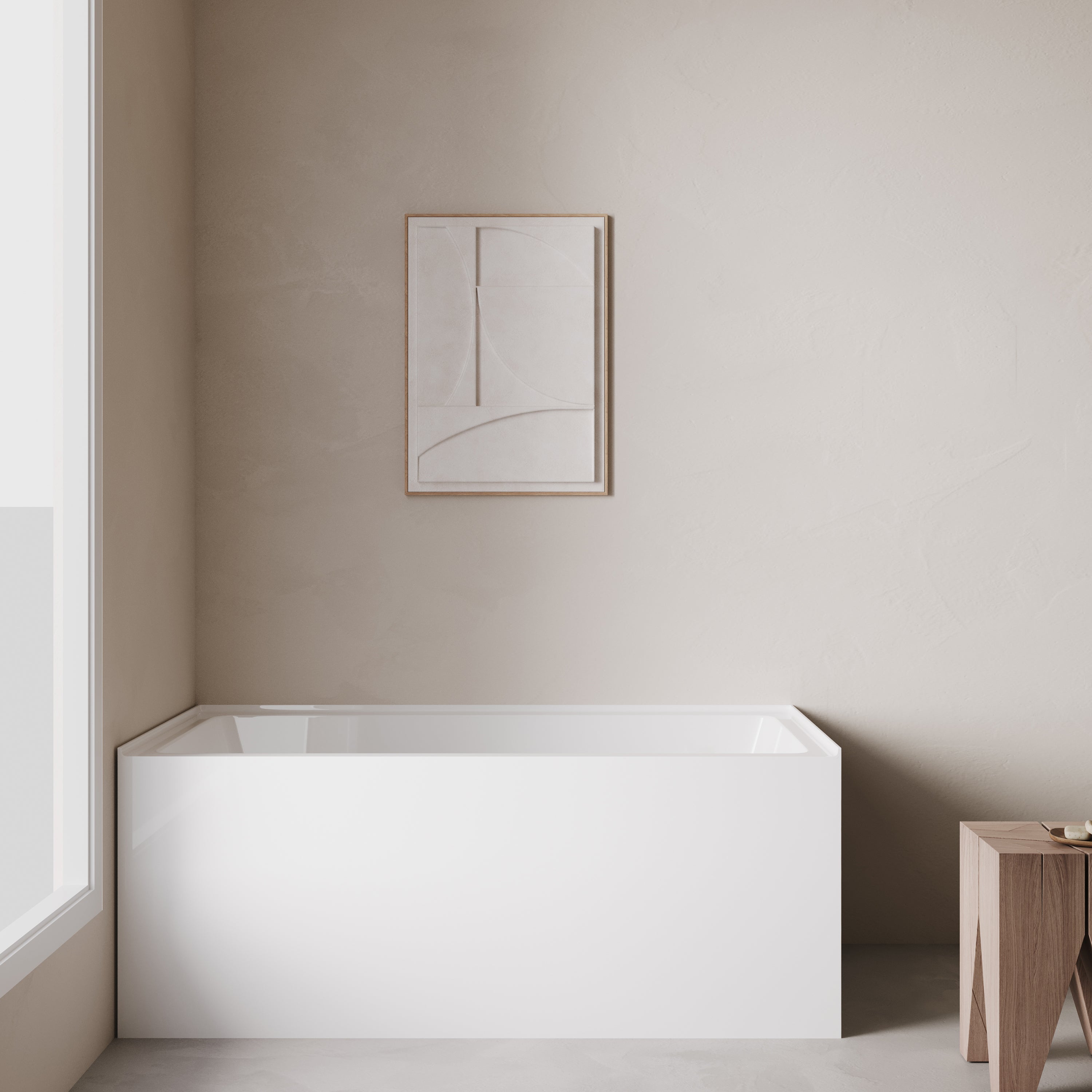 Baignoire alcôve Haven 60 po x 30 po en acrylique blanc lustré