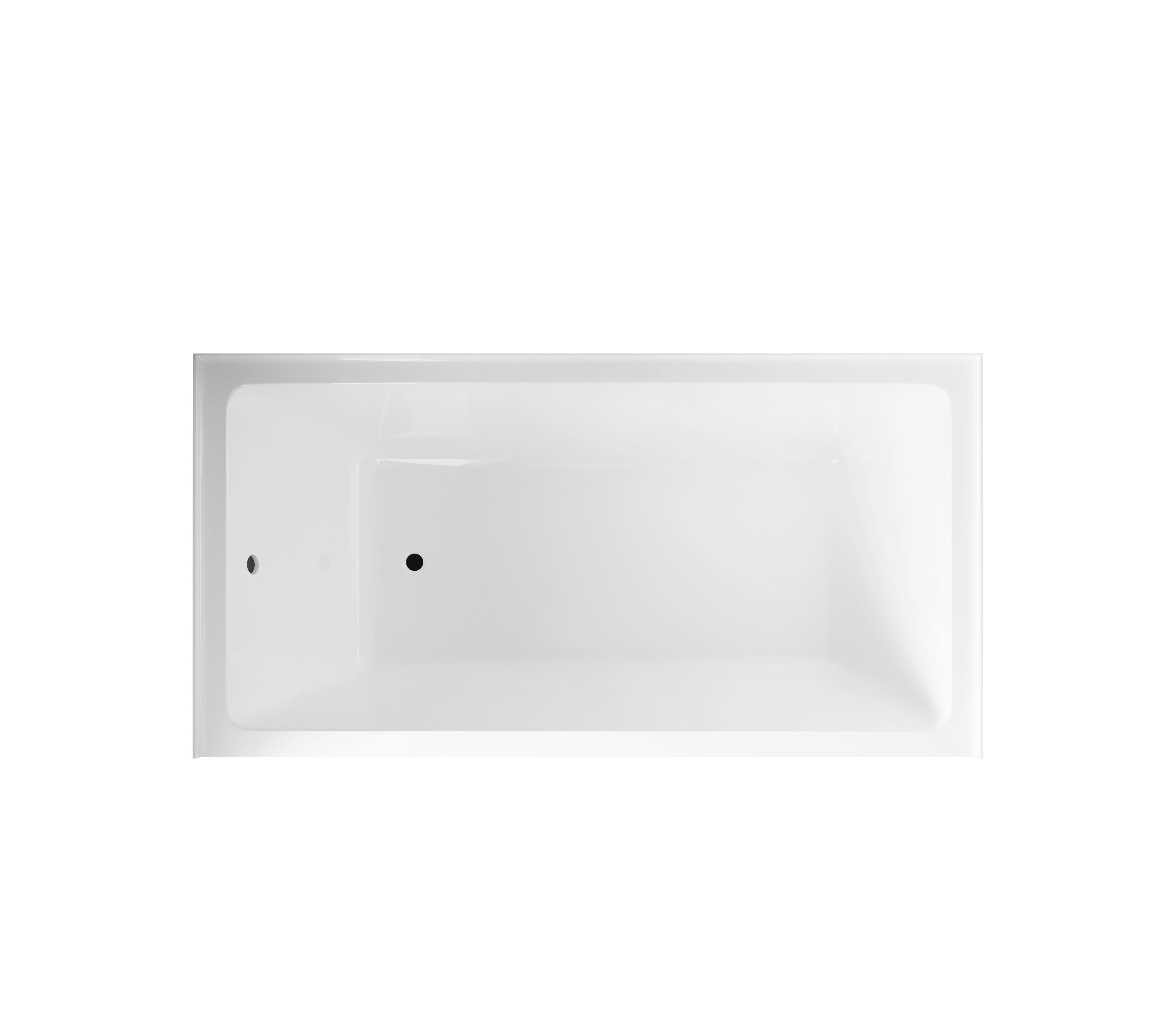Baignoire alcôve Haven 60 po x 30 po en acrylique blanc lustré
