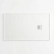 60" x 32" Matte White Solid Surface Reversible Shower Base with Flanges