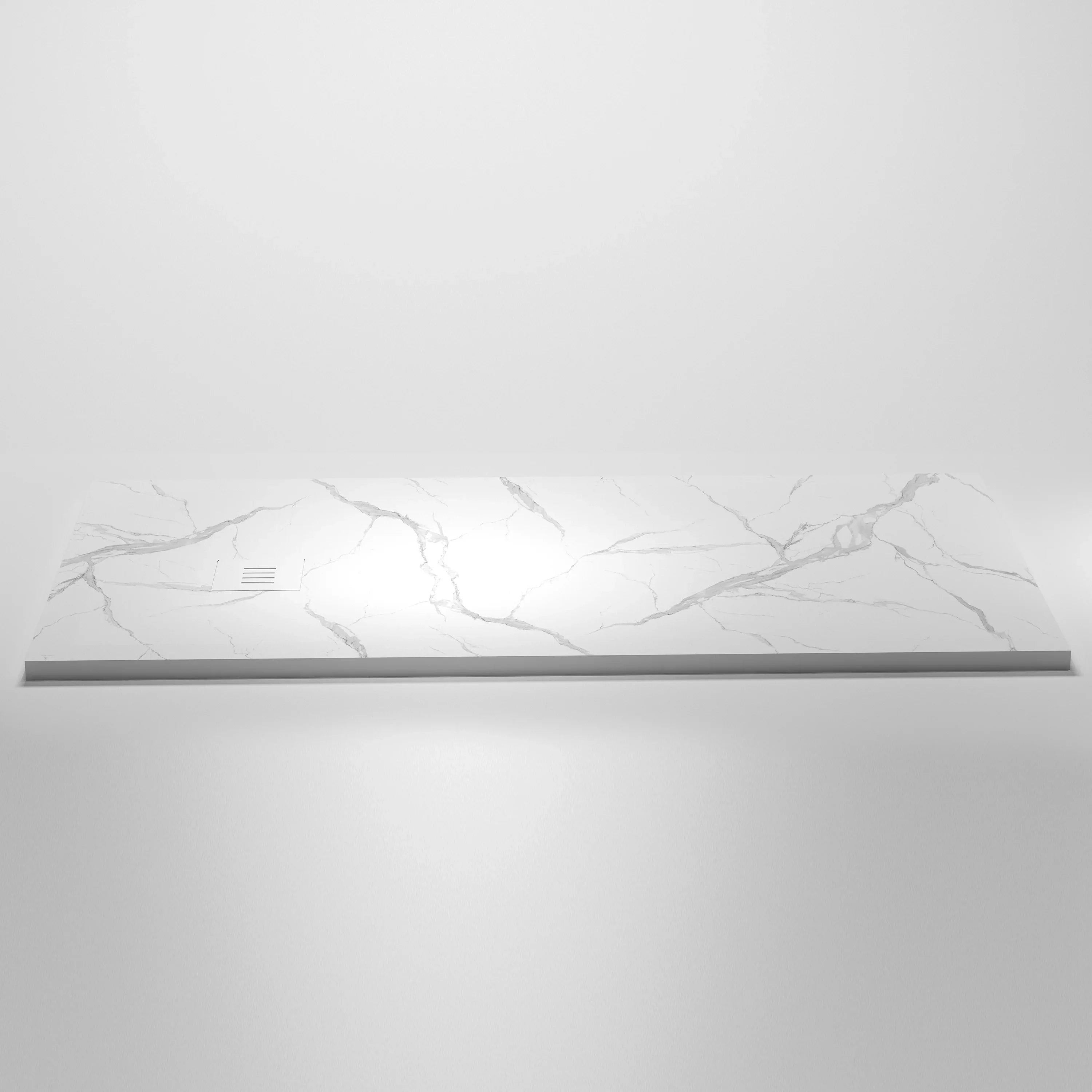 Base de douche surface solide Calcutta blanc 60po x 32po réversible