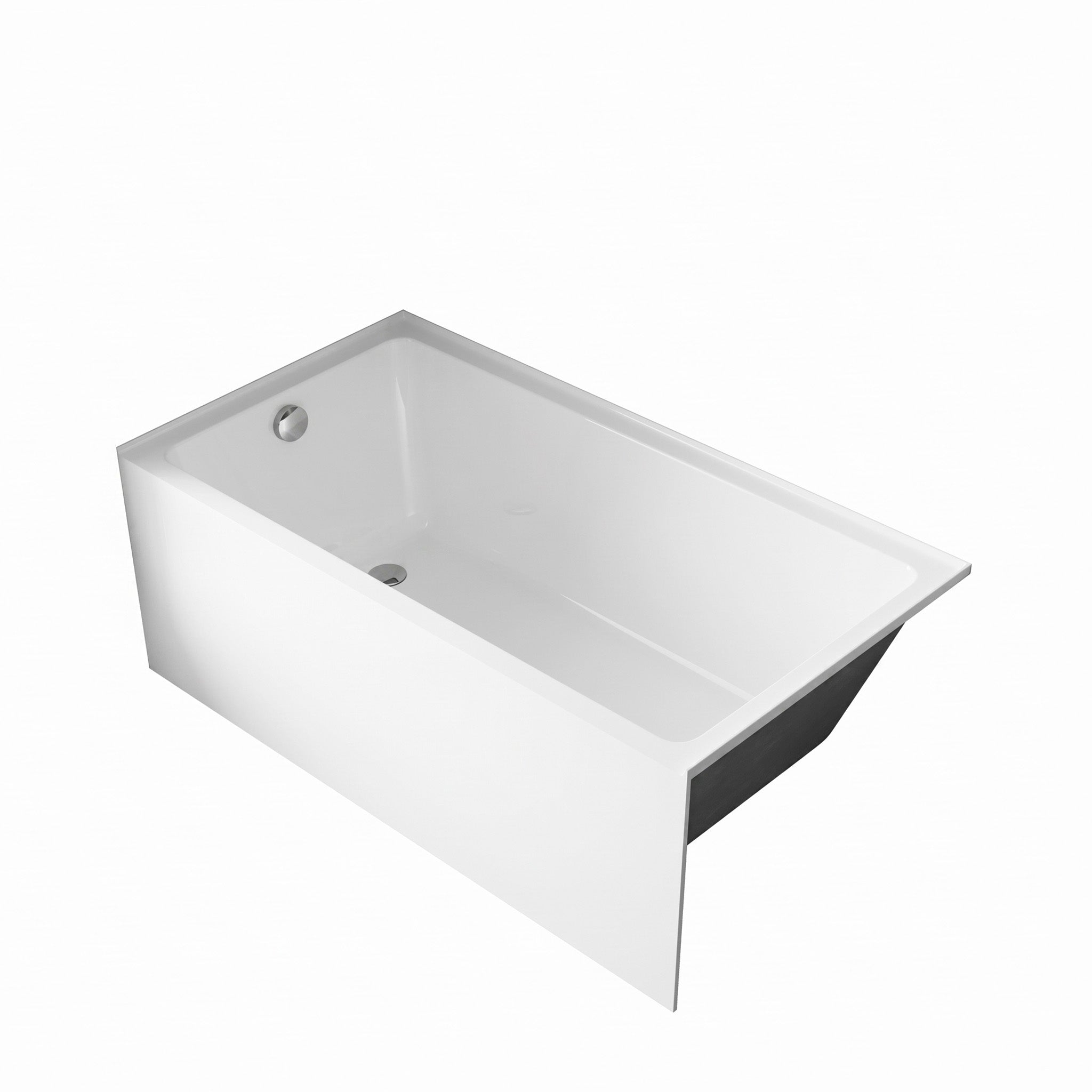 Baignoire alcôve Haven 60 po x 32 po en acrylique blanc lustré