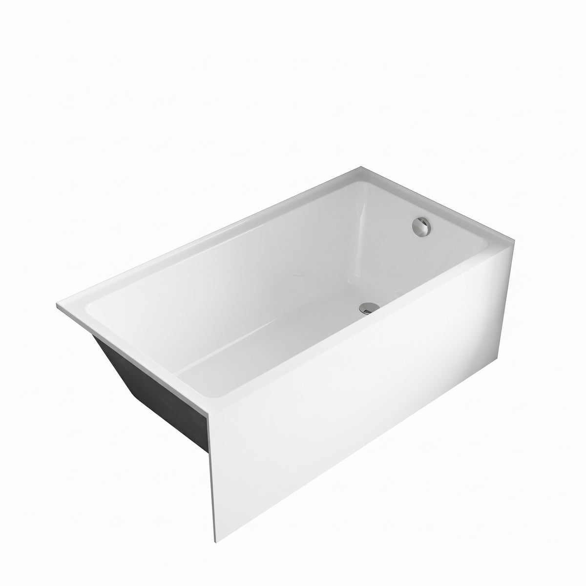 Baignoire alcôve Haven 60 po x 32 po en acrylique blanc lustré