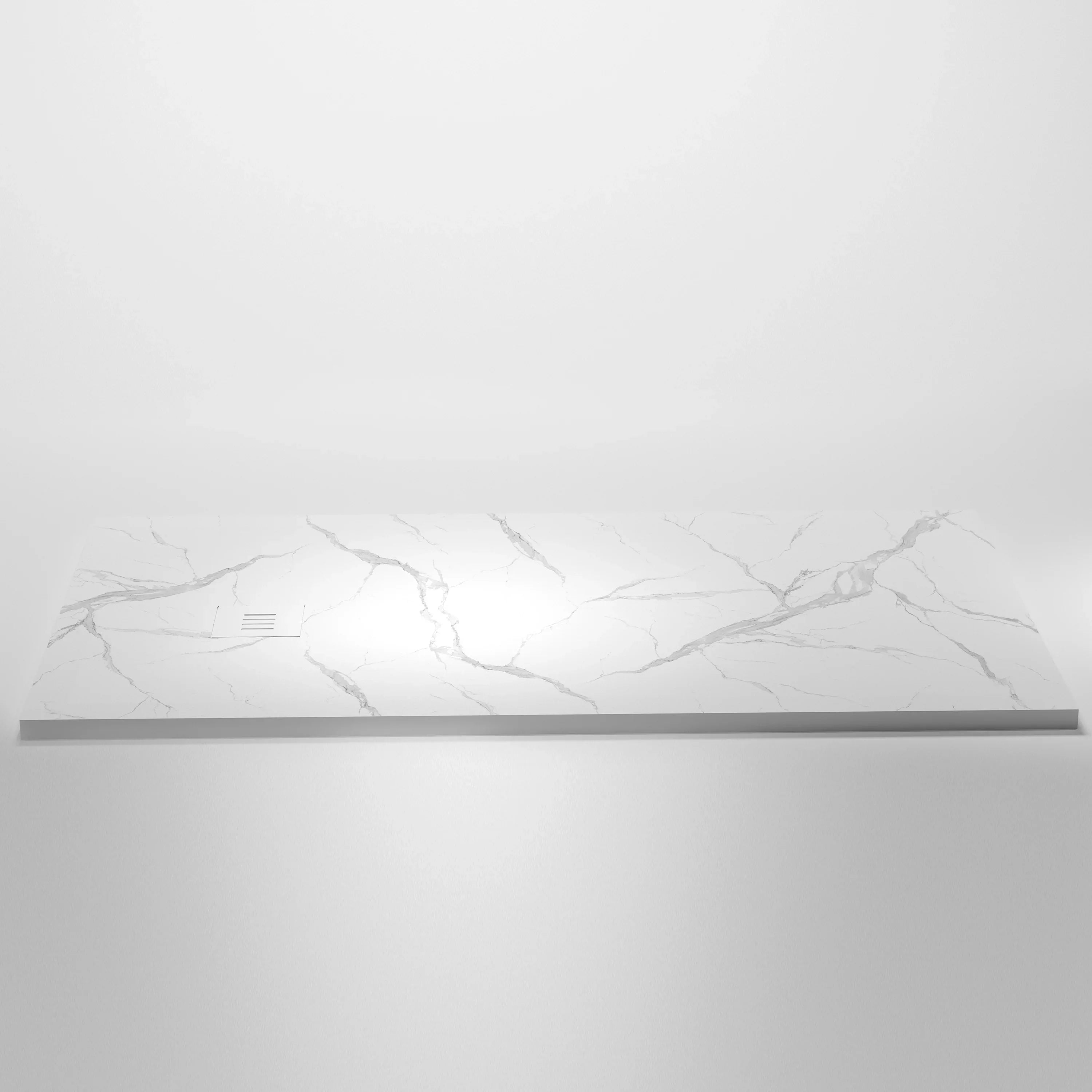 Base de douche surface solide Calcutta blanc 60po x 36po réversible