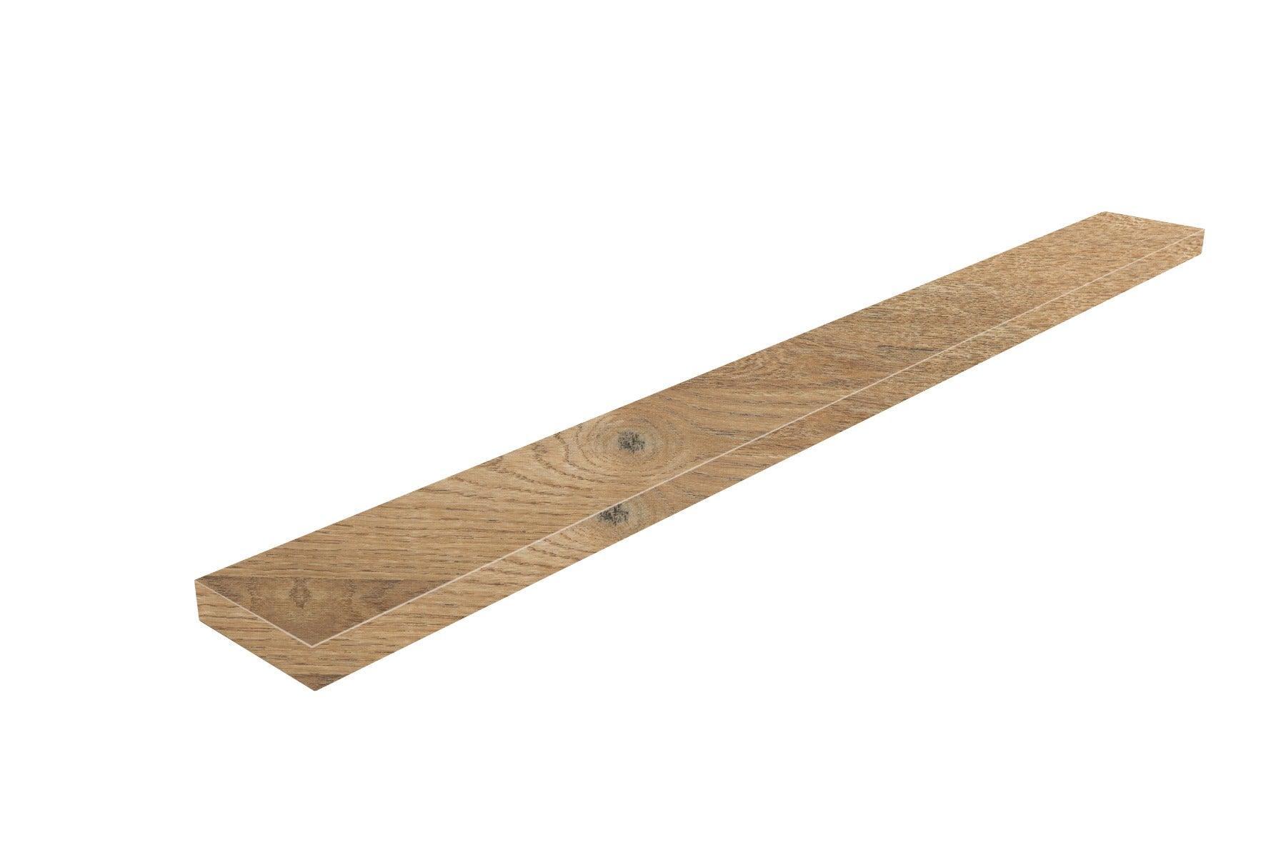 60" Wall-Mount Rough Oak Shelf - Golden Elite Deco