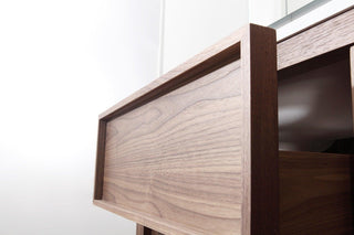 60" Natural Walnut Freestanding Double Sink Bathroom Vanity with White Solid Surface Countertop Vista - Golden Elite Deco