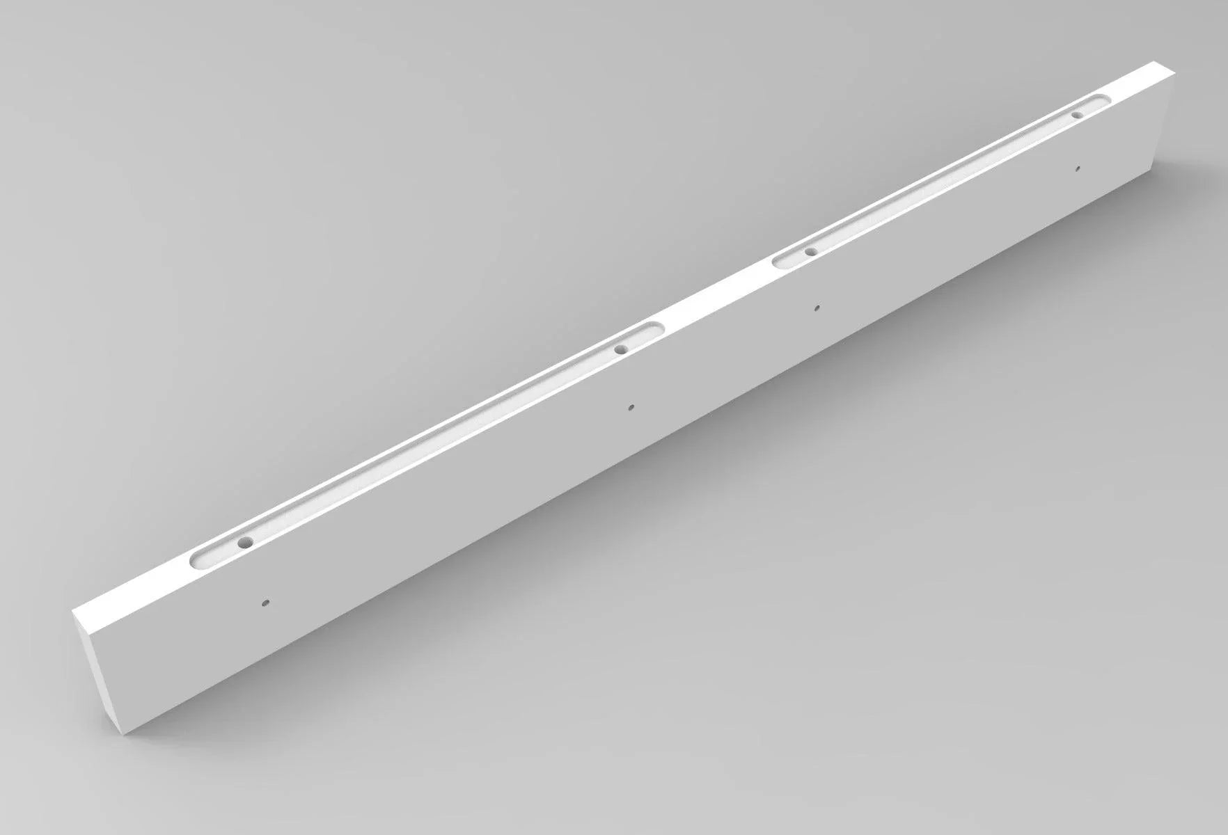 60" Wall-Mount Glossy White Shelf - Golden Elite Deco