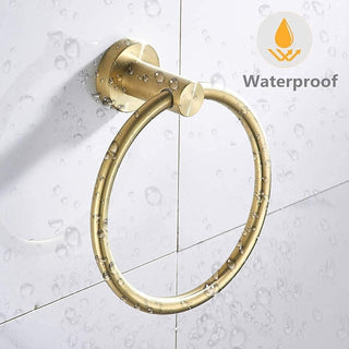 Ensemble d'accessoires de Salle de Bain 3 pièces Welko - Or Brossé