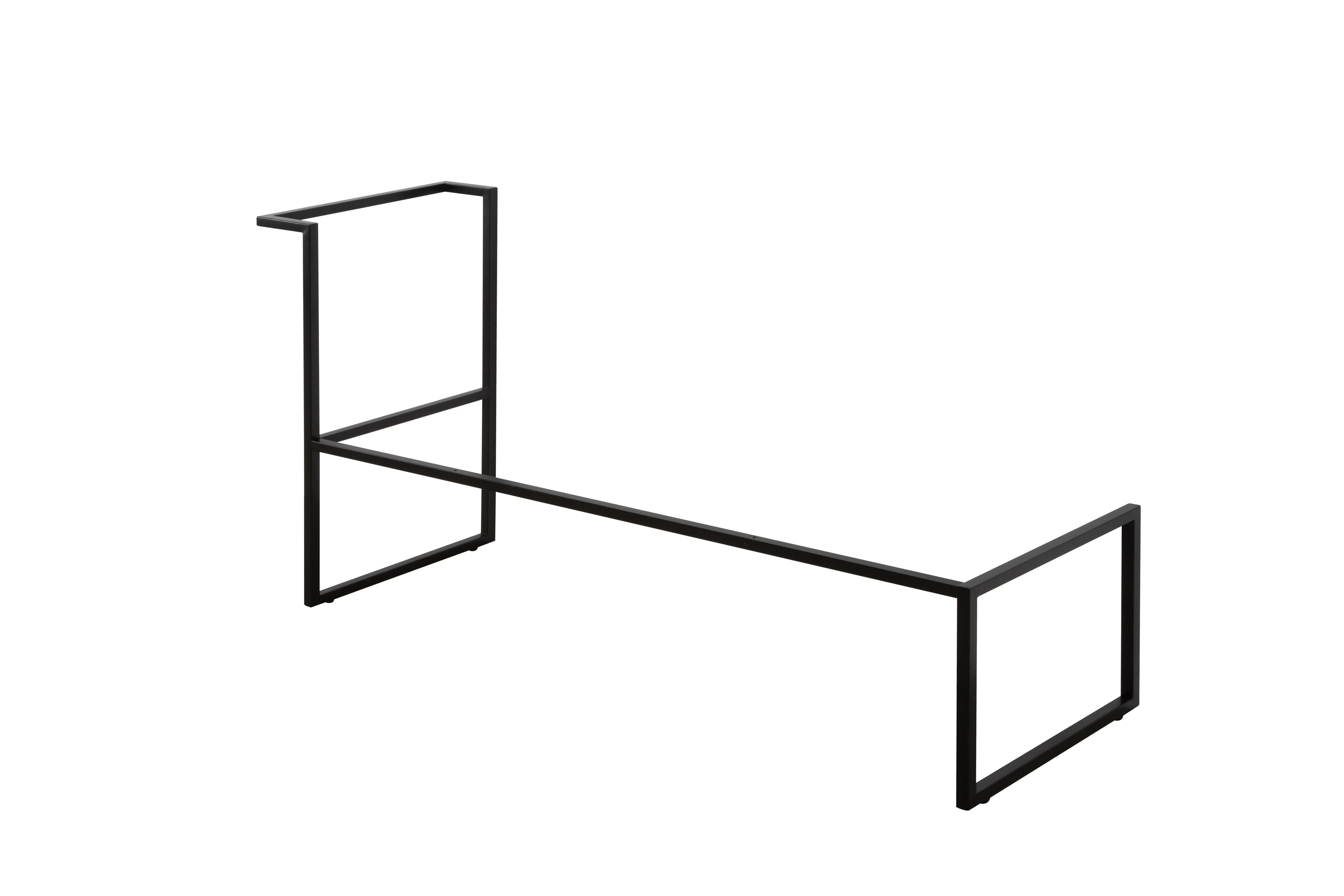 Cadre en acier inoxydable en métal noir mat de 64 po pour vanités murales - 1625 * 449 * 790