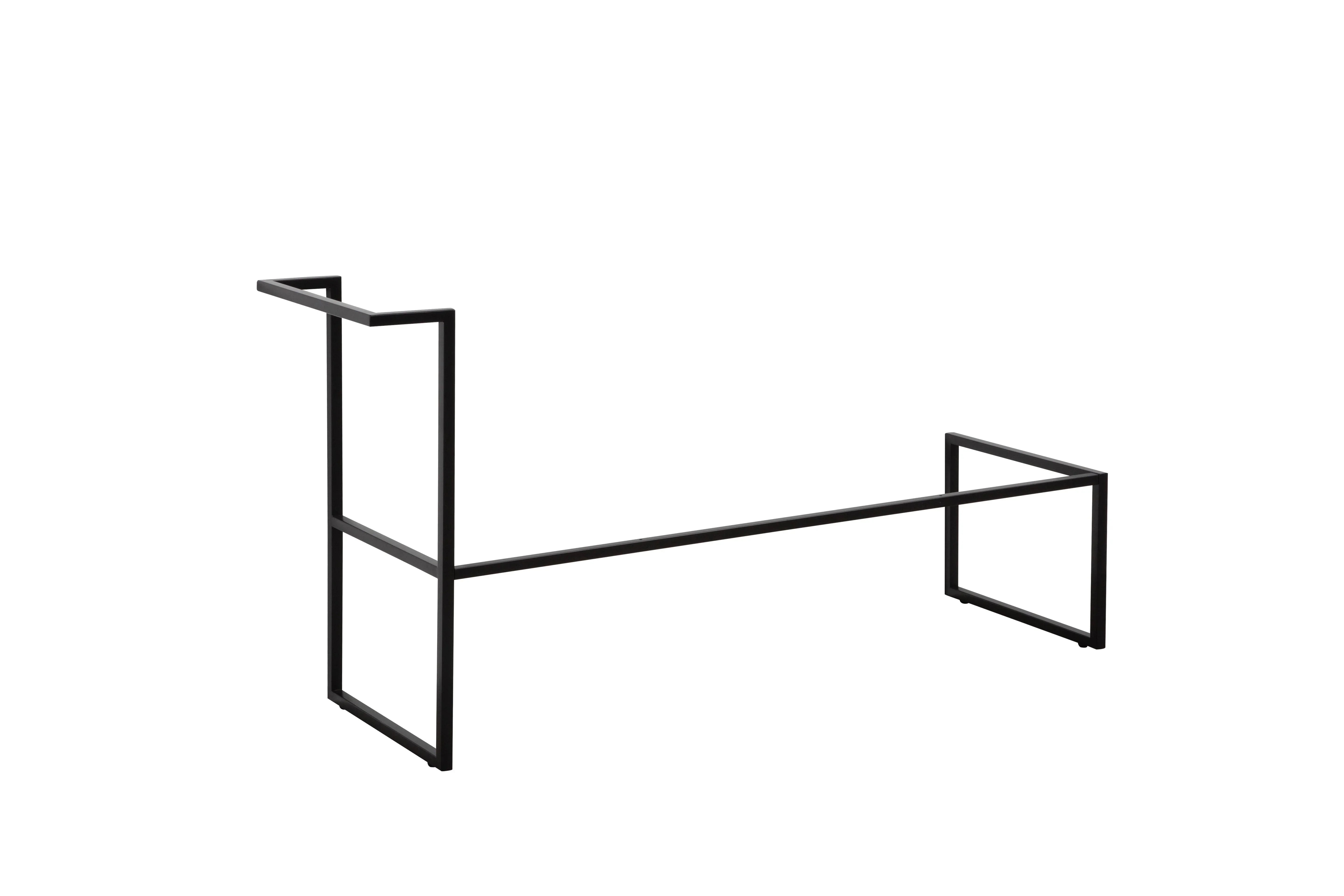 Cadre en acier inoxydable en métal noir mat de 64 po pour vanités murales - 1625 * 449 * 790