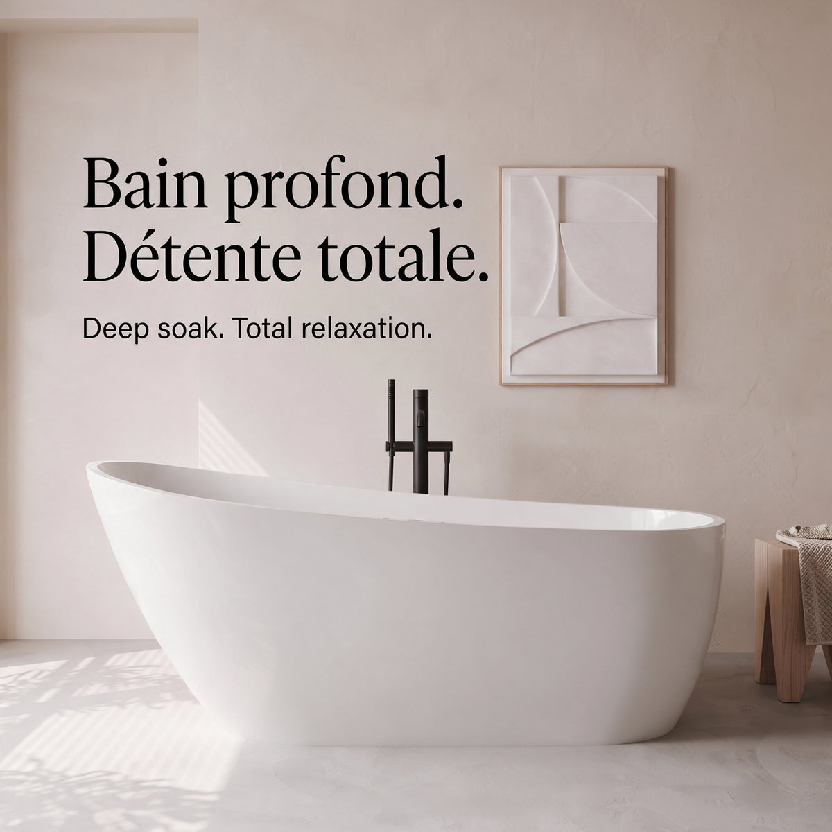 67" Aria Freestanding Acrylic Bathtub - Glossy White