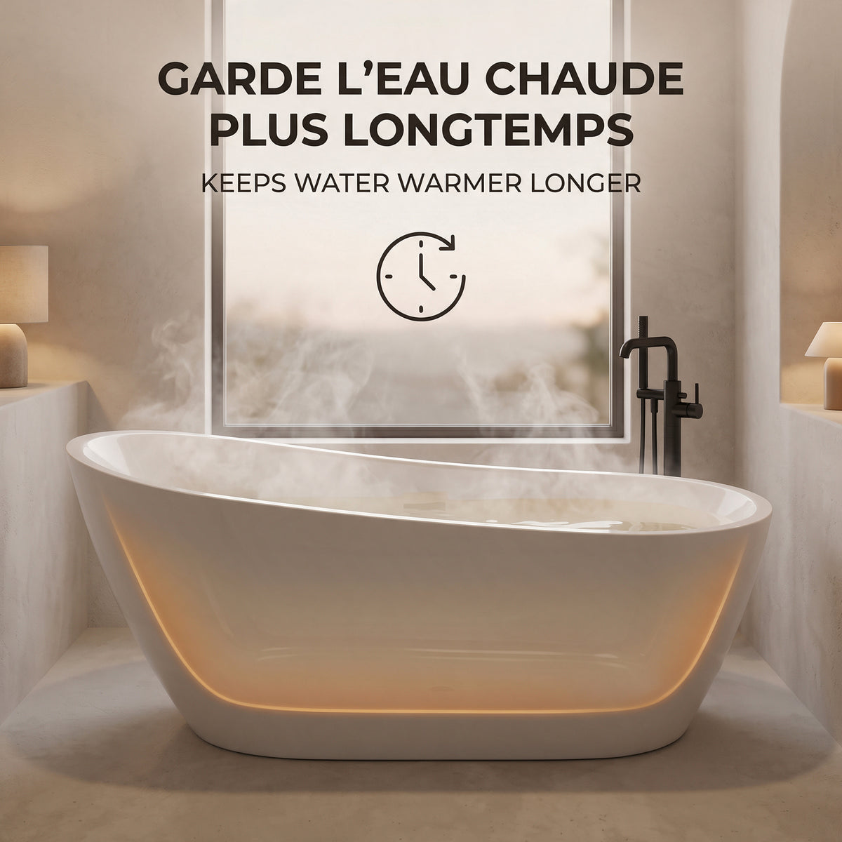 67" Aria Freestanding Acrylic Bathtub - Glossy White