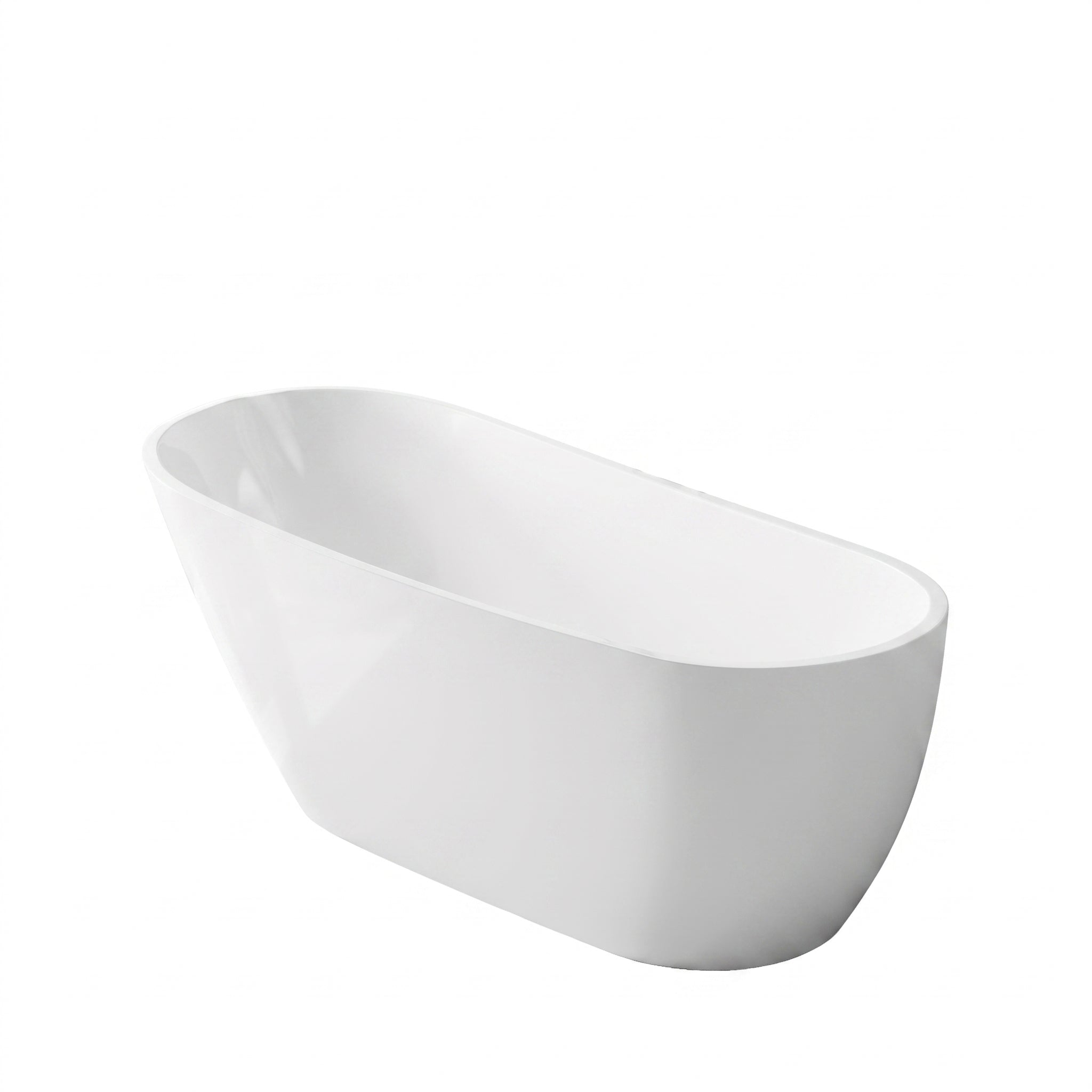 67" Aria Freestanding Acrylic Bathtub - Glossy White