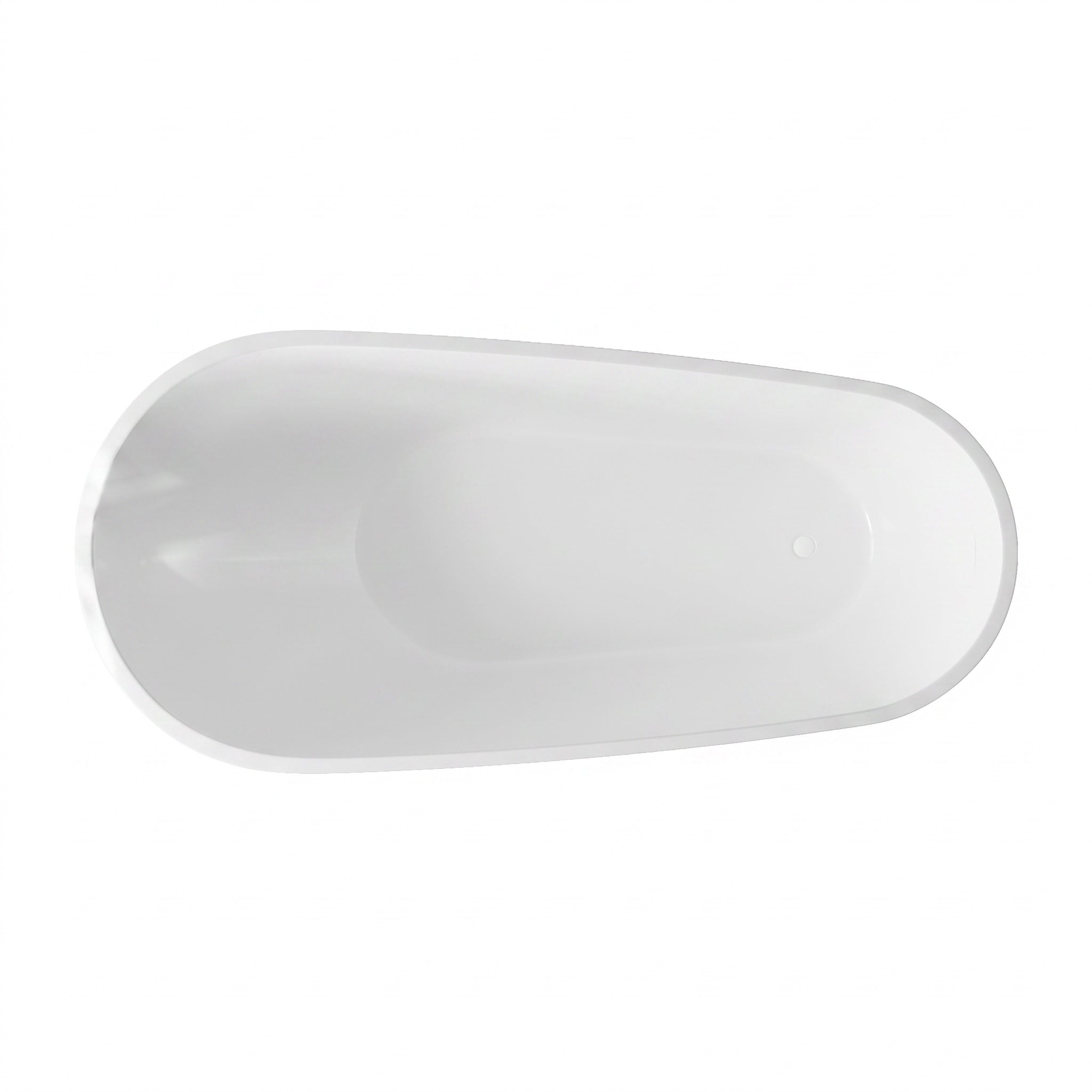 67" Aria Freestanding Acrylic Bathtub - Glossy White
