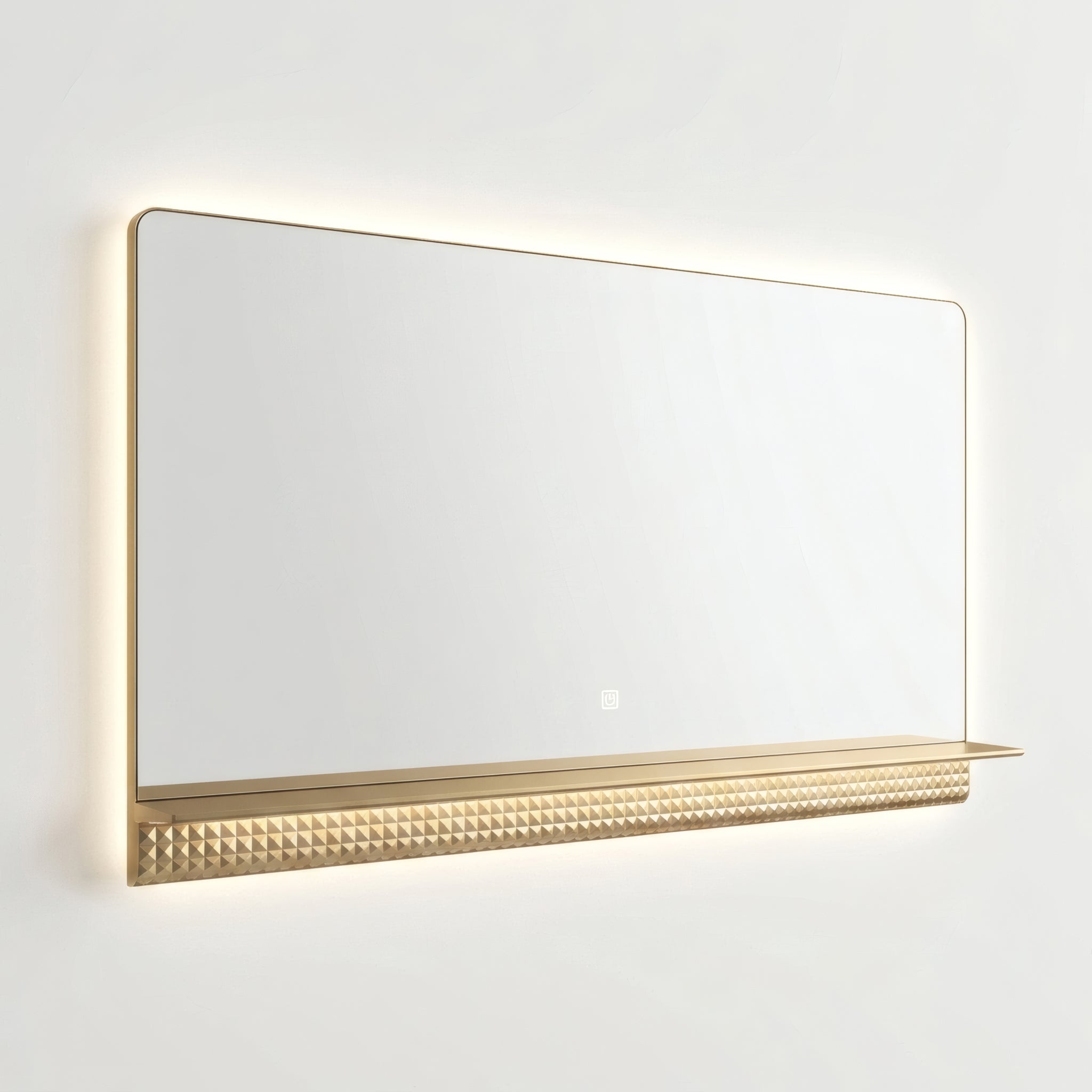 69" Champagne LED Bathroom Mirror with Dimming Function