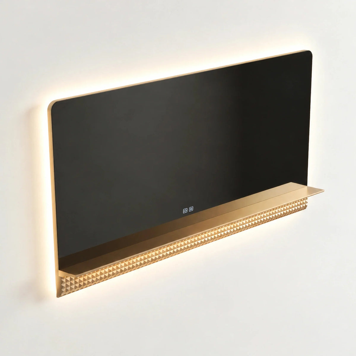 Miroir de salle de bain LED champagne 69 po 