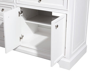 Meuble-lavabo double autoportant blanc de 72 po avec comptoir en quartz Calcutta