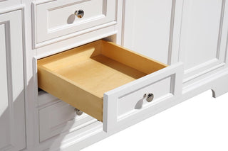 Meuble-lavabo double autoportant blanc de 72 po avec comptoir en quartz Calcutta