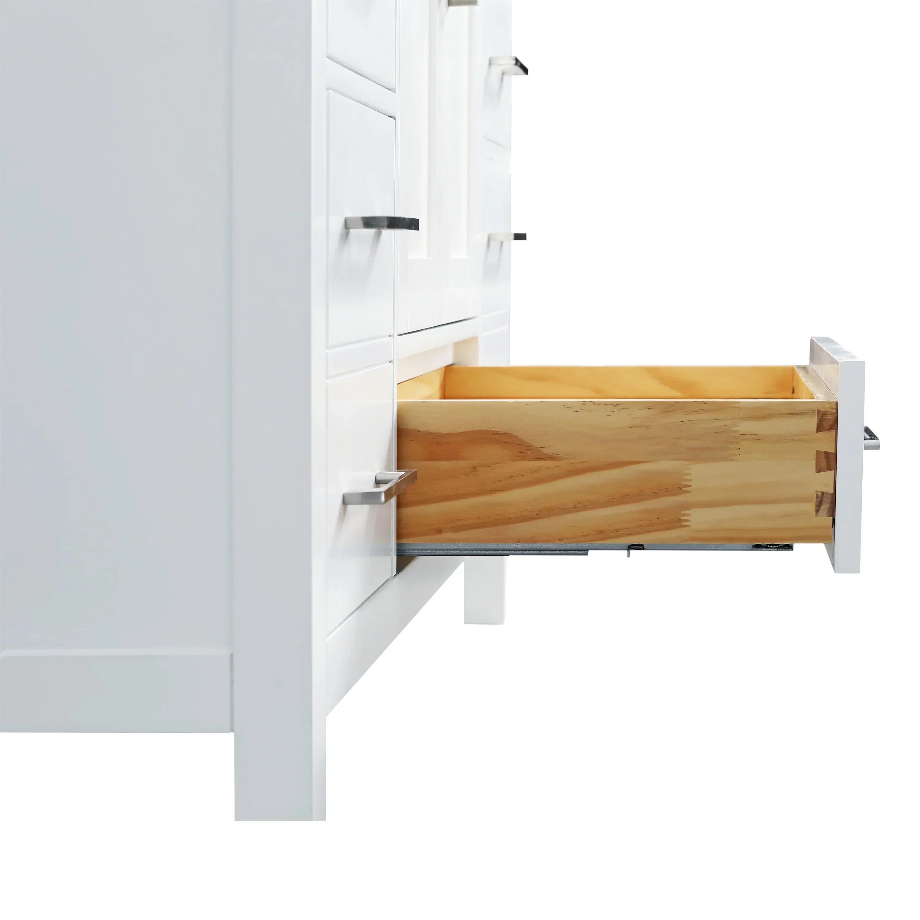 48" White Freestanding Bathroom Vanity with Engineered Calcutta Marble Countertop