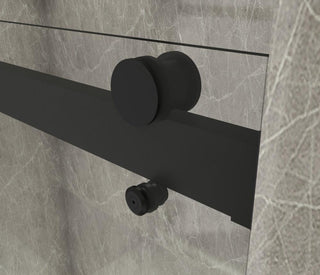 60" x 32" Shower Set - Square Style With Matte Black Hardware - 2 Wall Setup Without Base - Golden Elite Deco