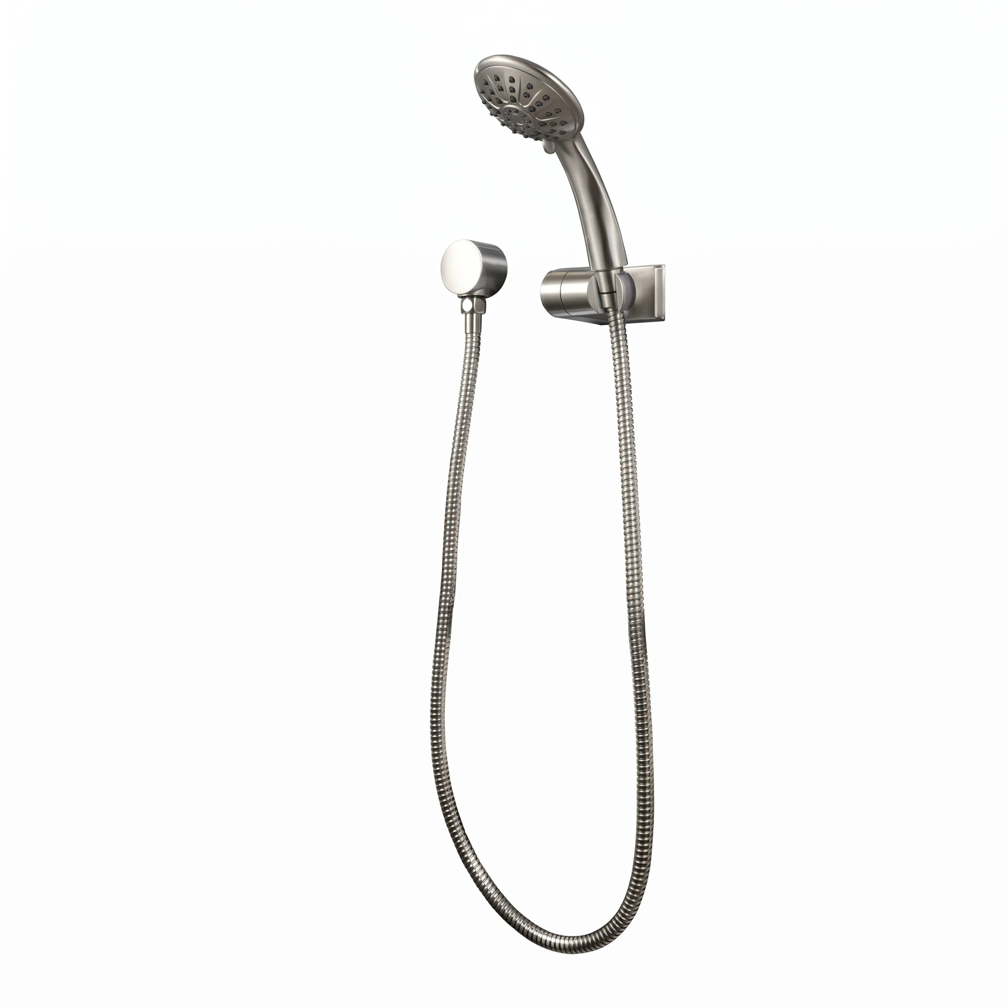 Ensemble de Douche à Main Aalen en Nickel Brossé avec Boyau Flexible
