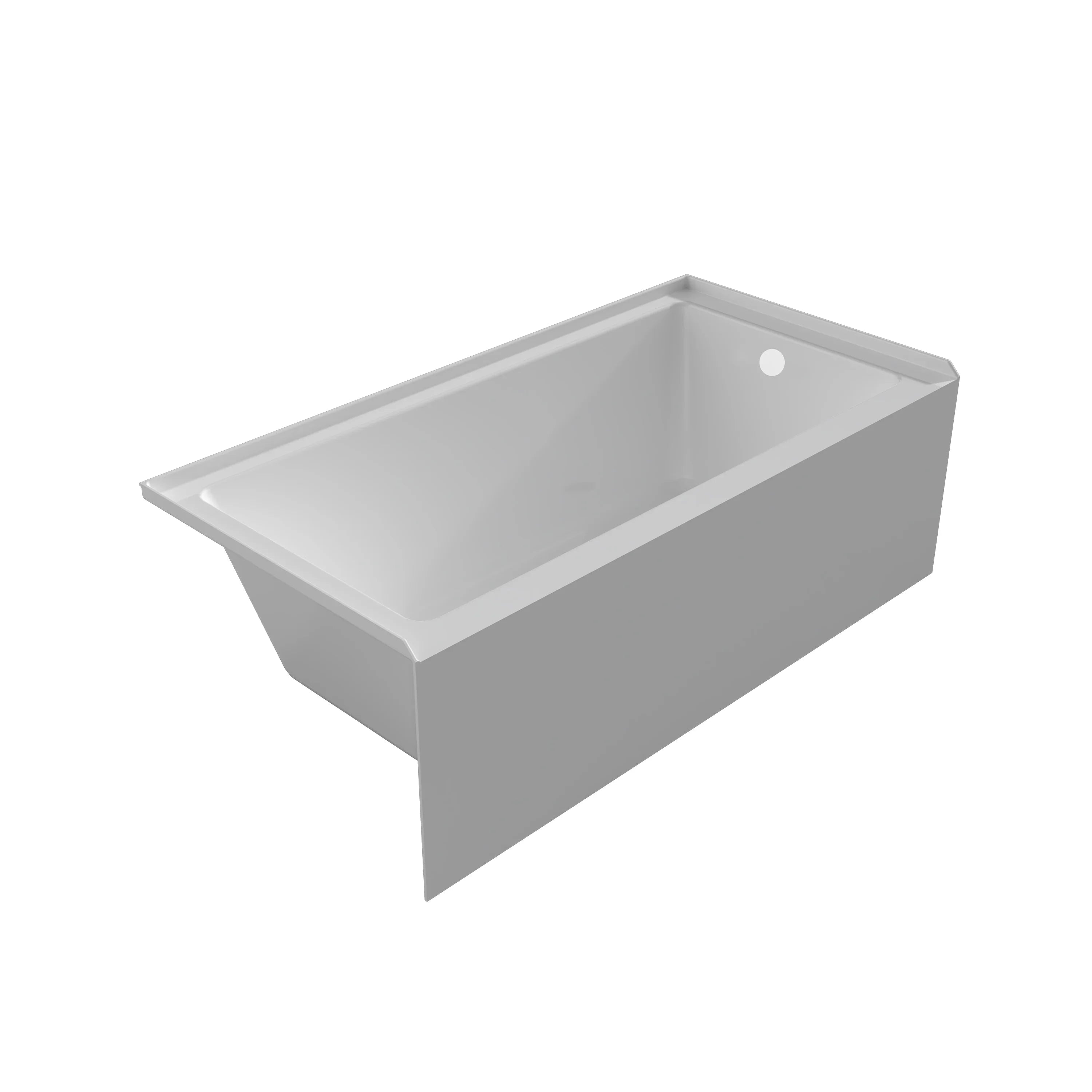 Baignoire en Alcôve en Acrylique 60 po x 32 po – Option de Drain à Droite ou à Gauche