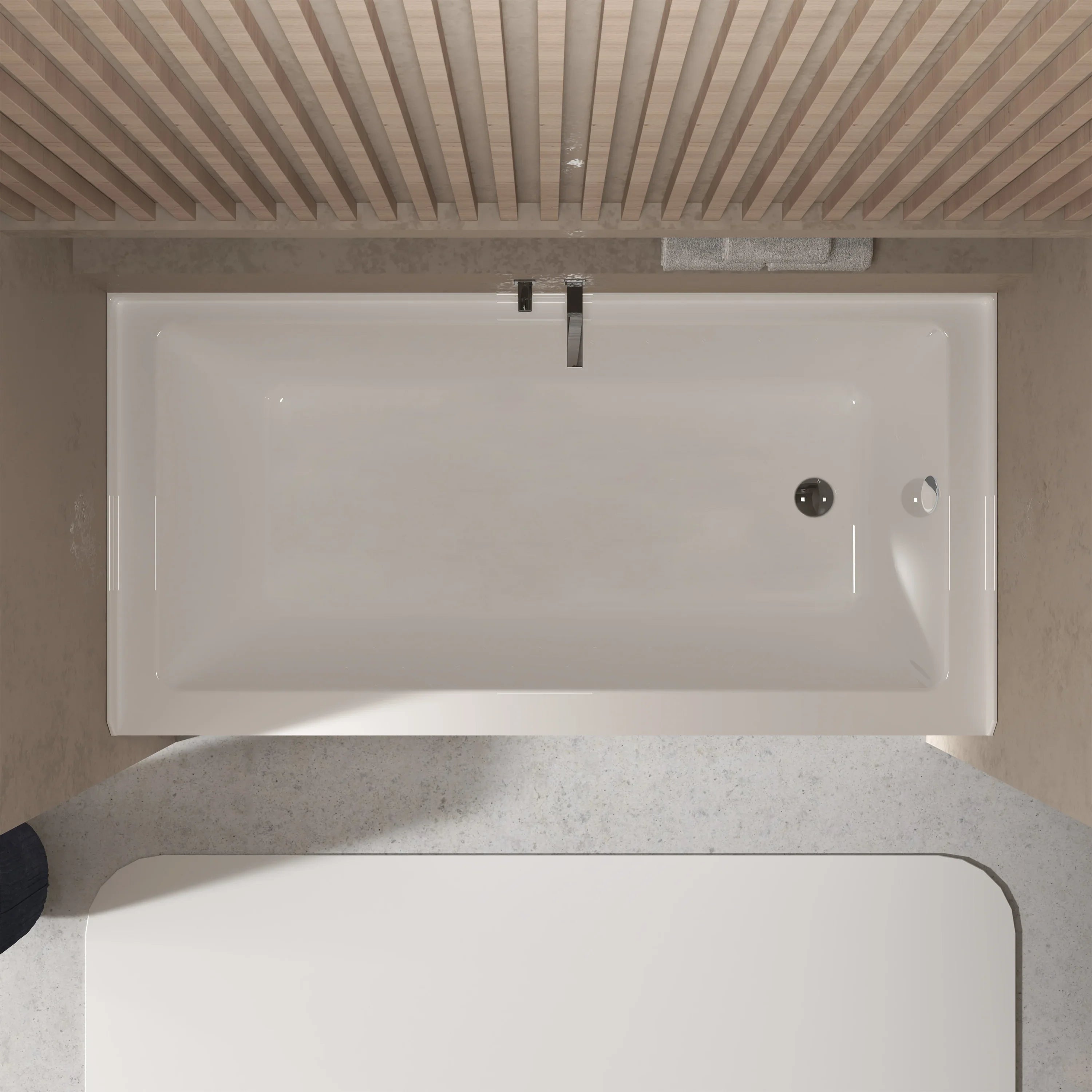 Baignoire en Alcôve en Acrylique 60 po x 32 po – Option de Drain à Droite ou à Gauche