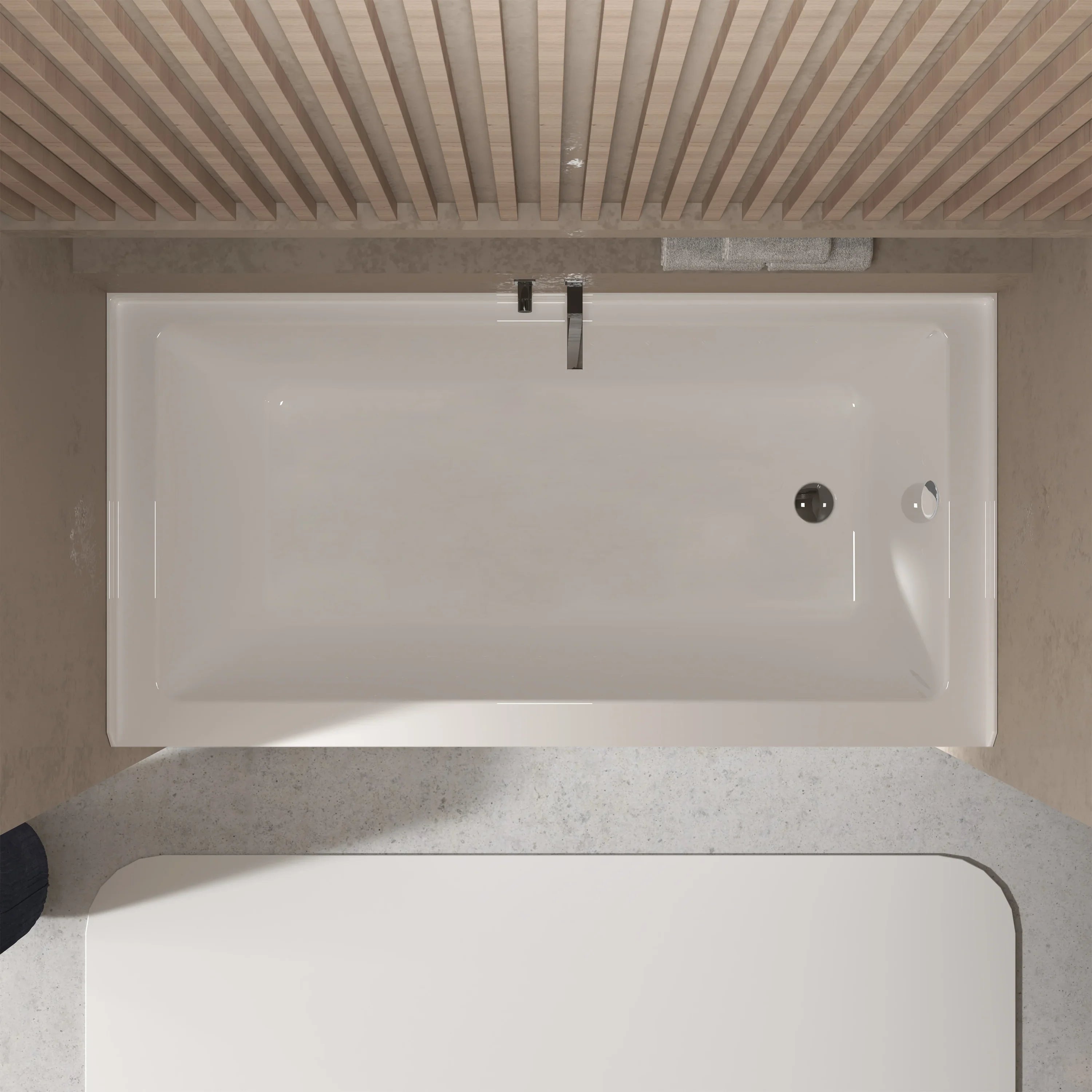 Baignoire en Alcôve en Acrylique 60" x 36" - Option de Drain à Droite ou à Gauche