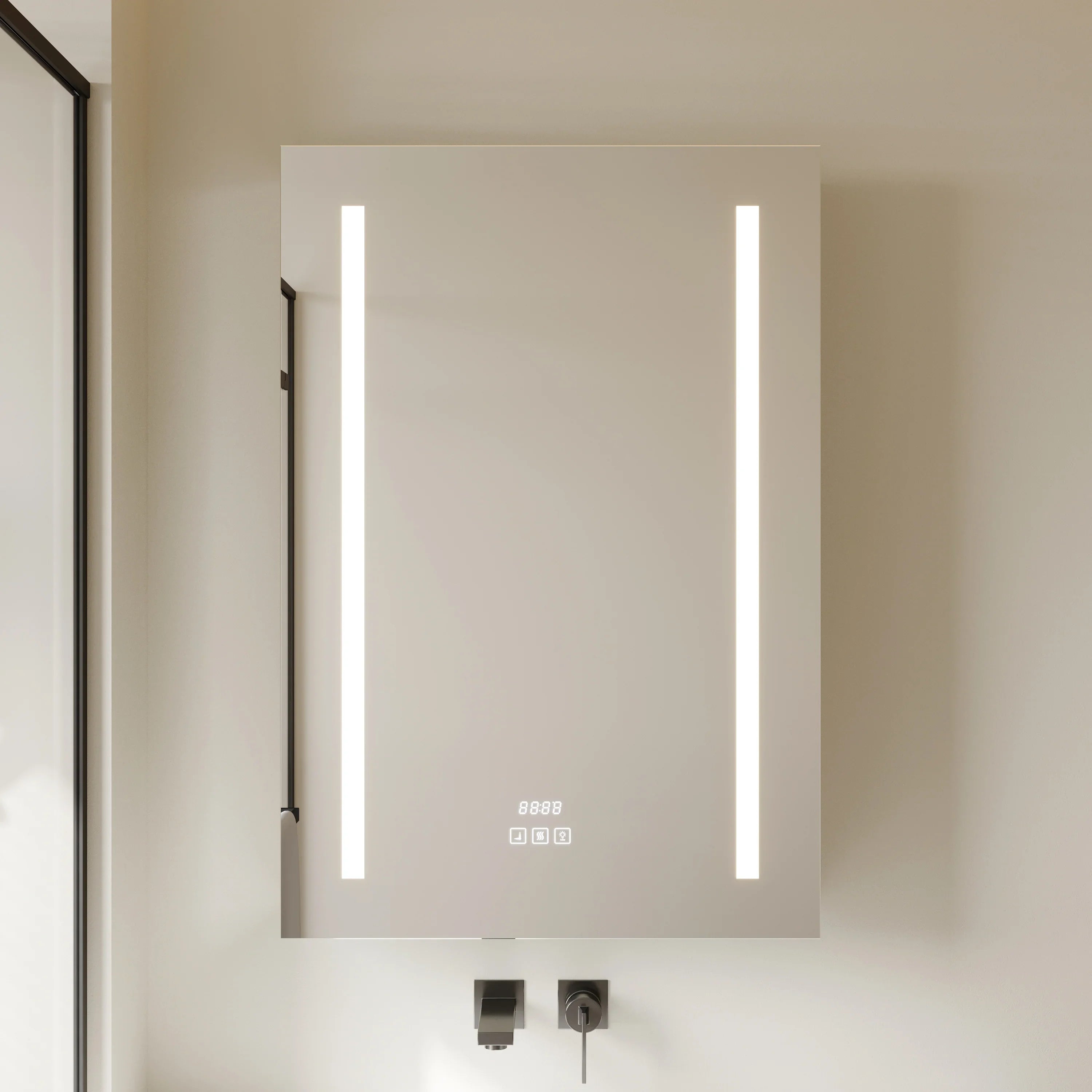 Armoire à Pharmacie à DEL en Aluminium de 24 pouces