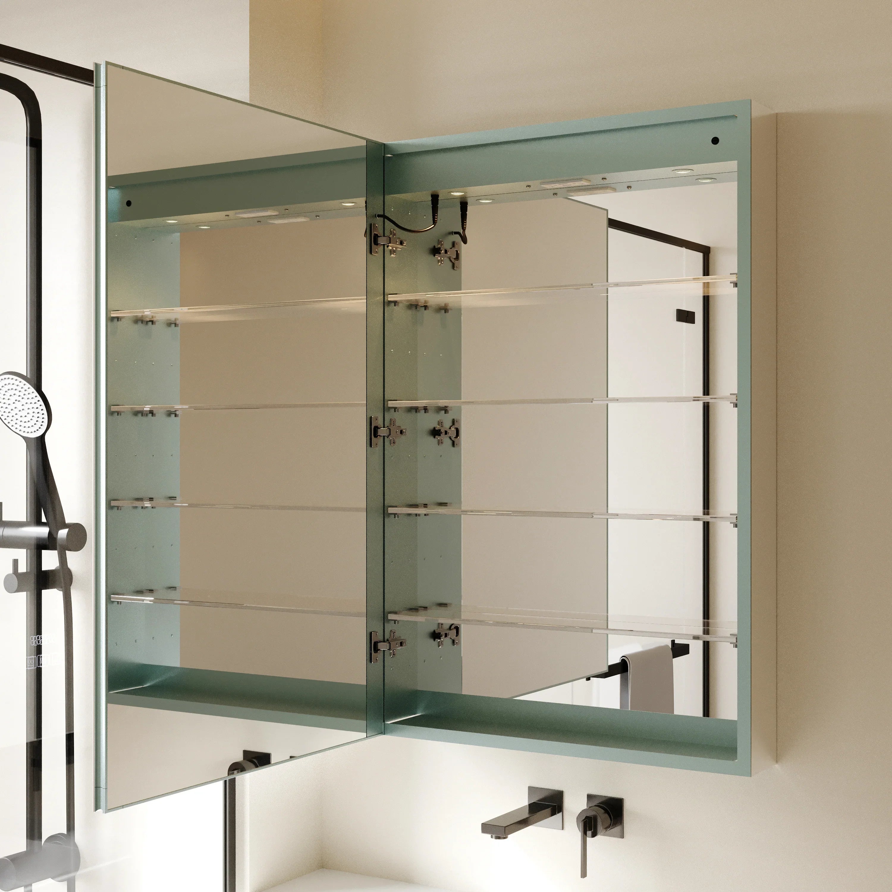 Armoire à Pharmacie à DEL en Aluminium de 24 pouces