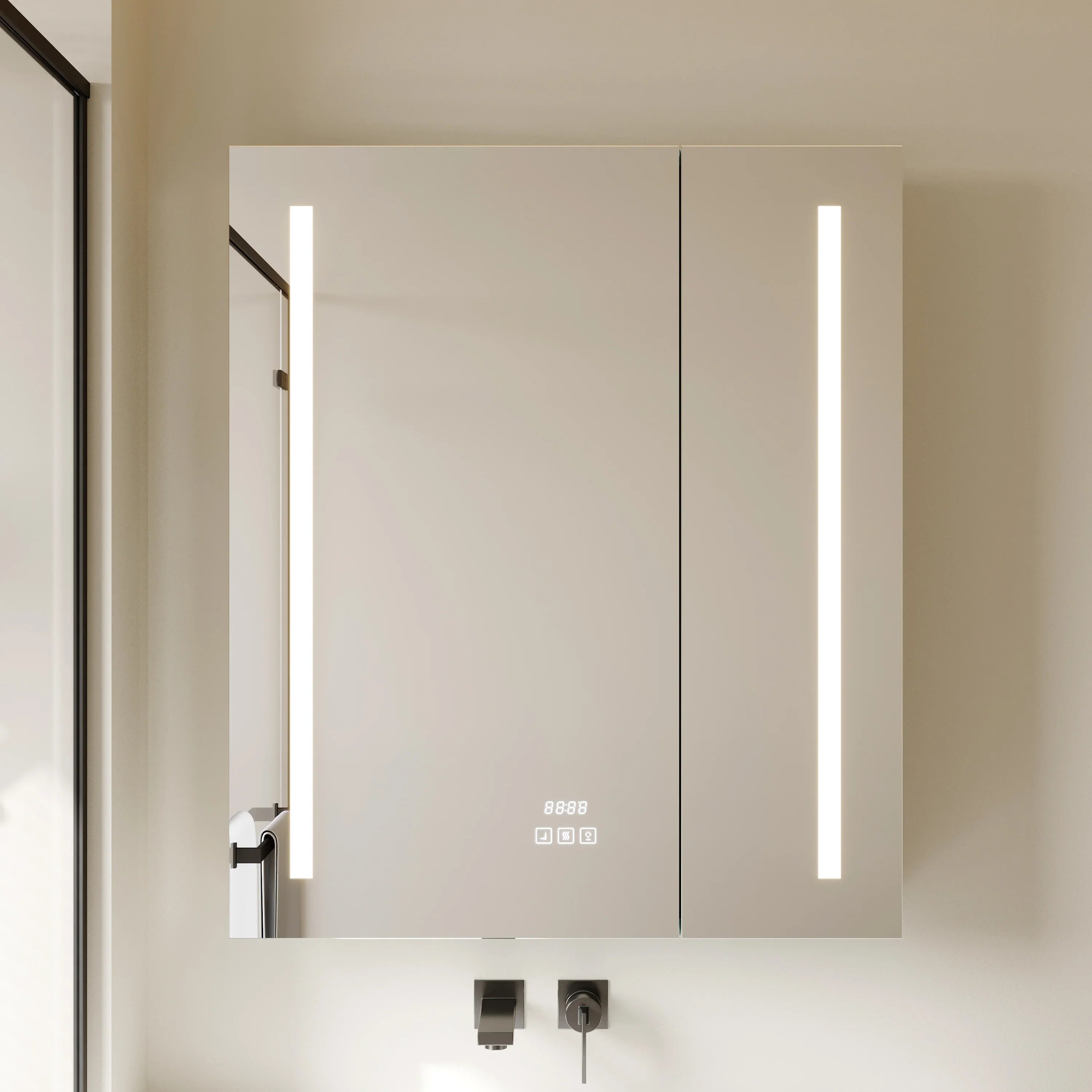 Armoire à Pharmacie à DEL en Aluminium de 30 pouces