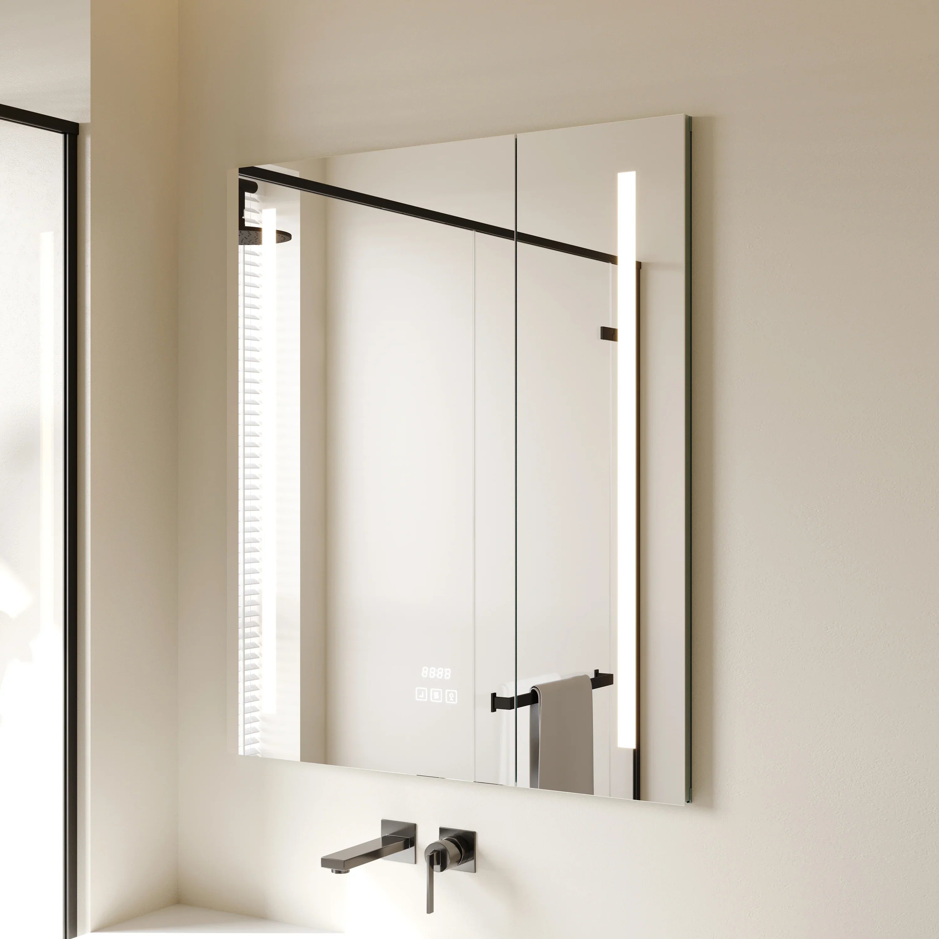 Armoire à Pharmacie à DEL en Aluminium de 30 pouces