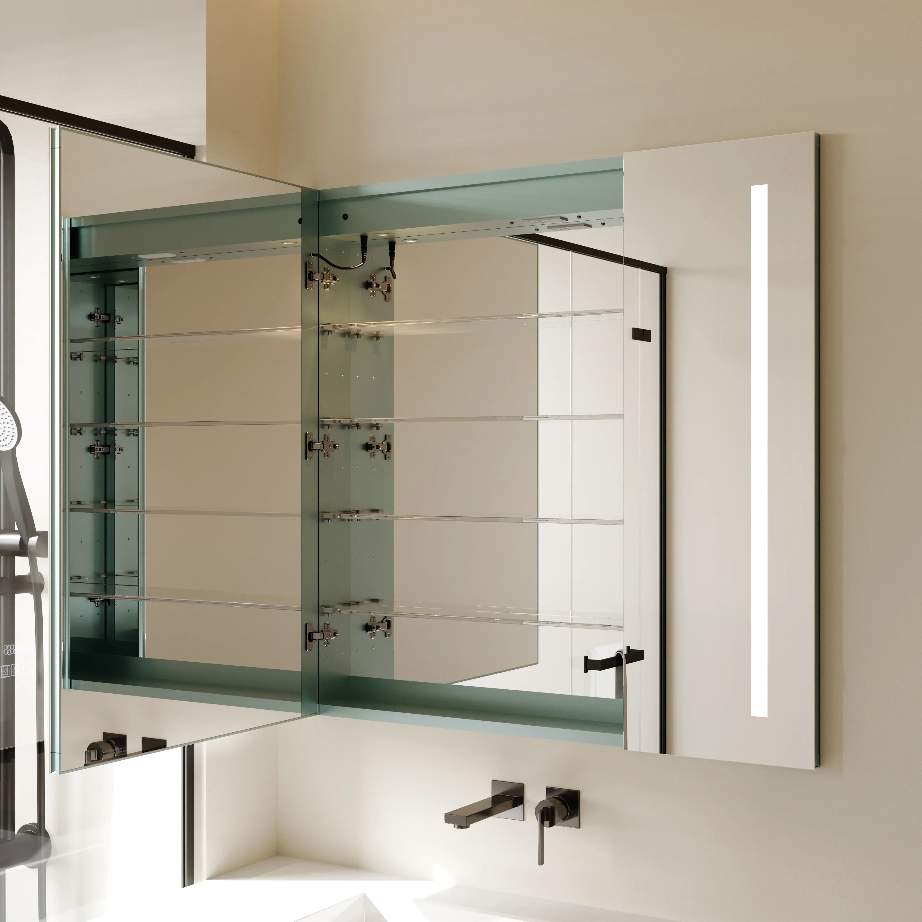 Armoire à Pharmacie à DEL en Aluminium de 30 pouces