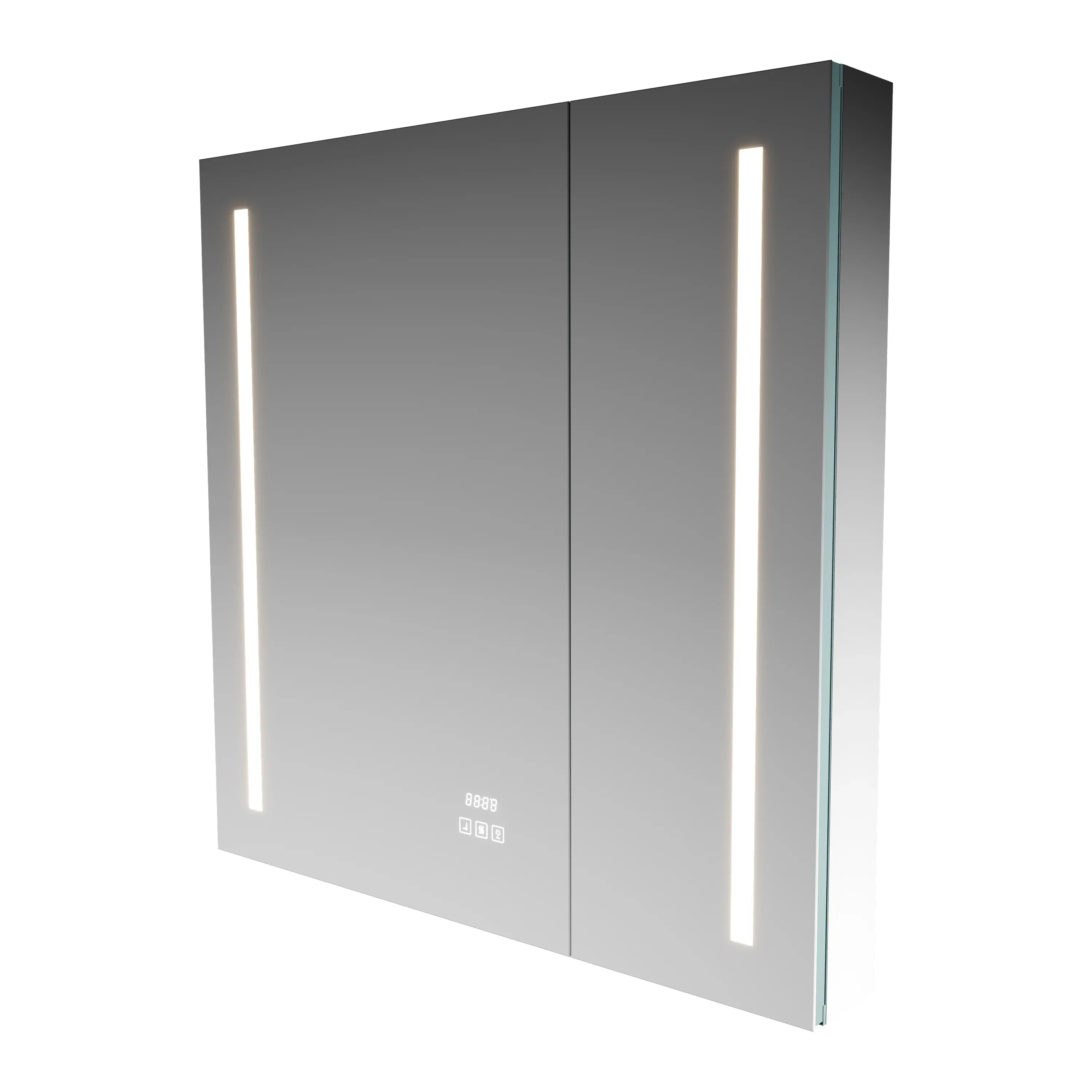 Armoire à pharmacie en aluminium de 36 po avec éclairage DEL et miroir antibuée