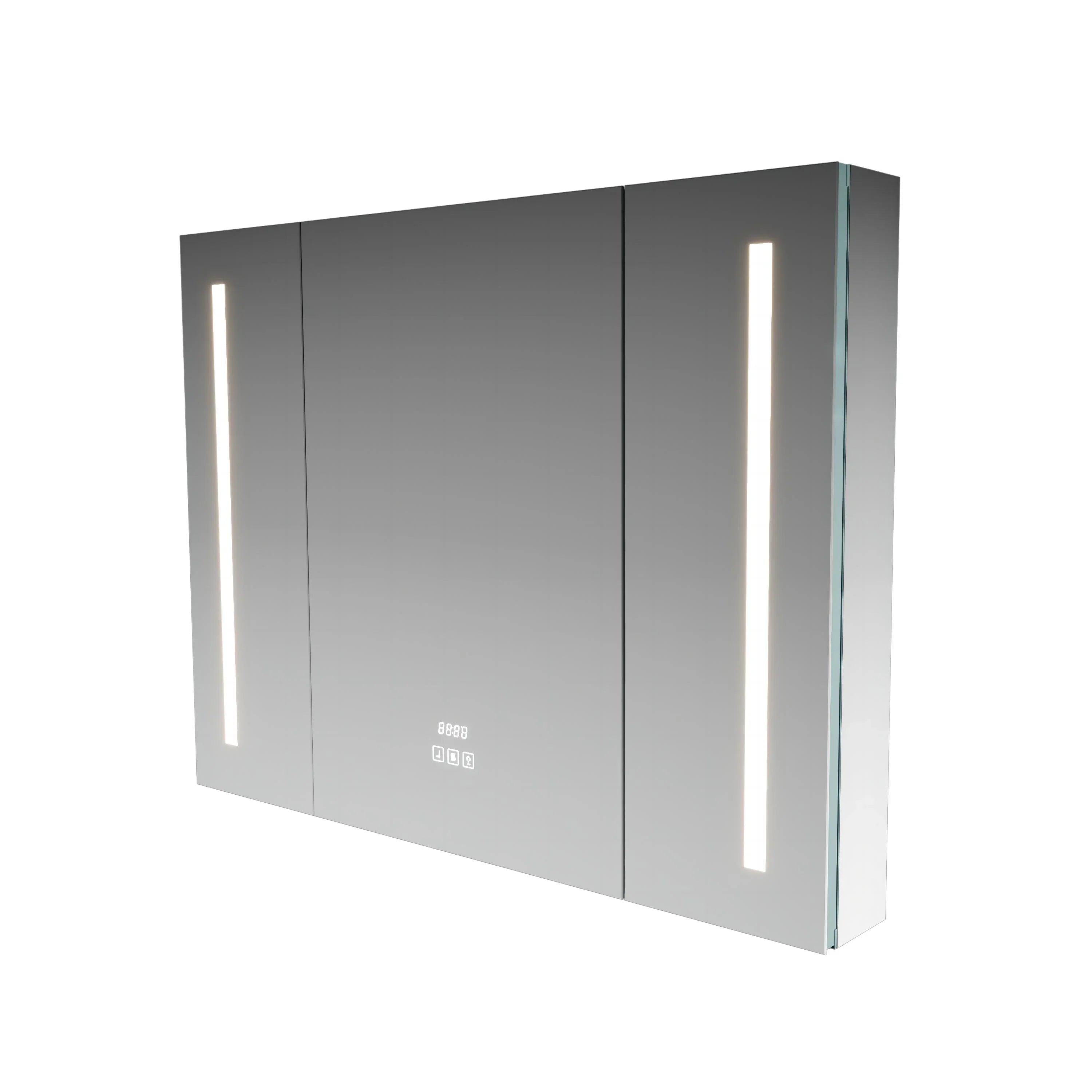 Armoire à pharmacie en aluminium de 40 po avec éclairage LED et miroir antibuée