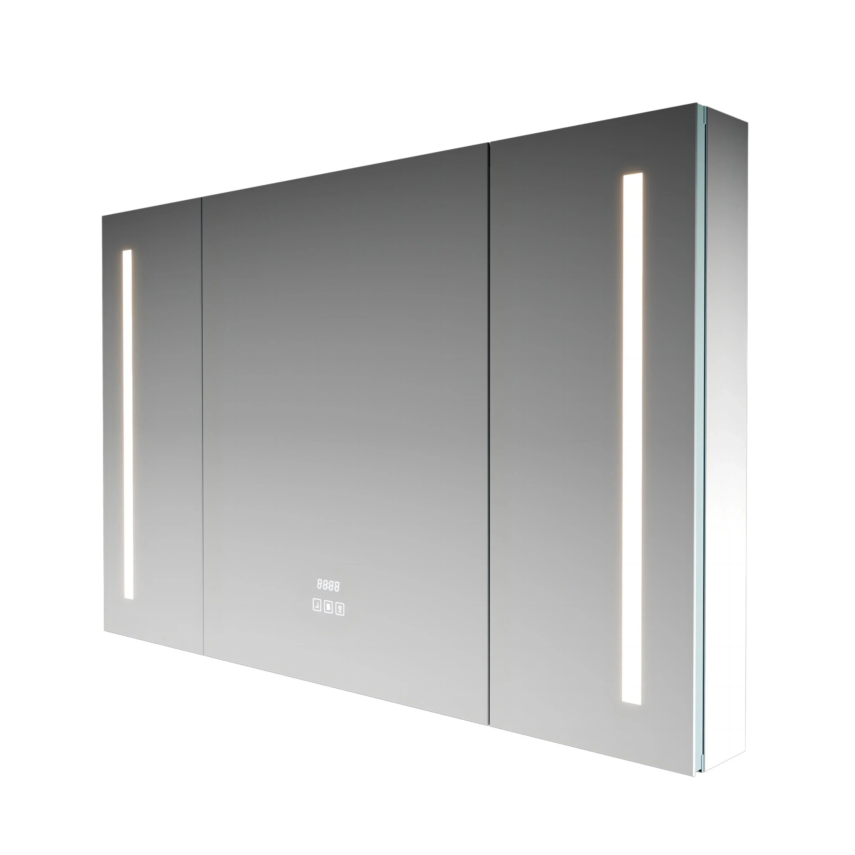 48" Aluminum LED Medicine Cabinet with Anti-Fog Mirror & Smart Features