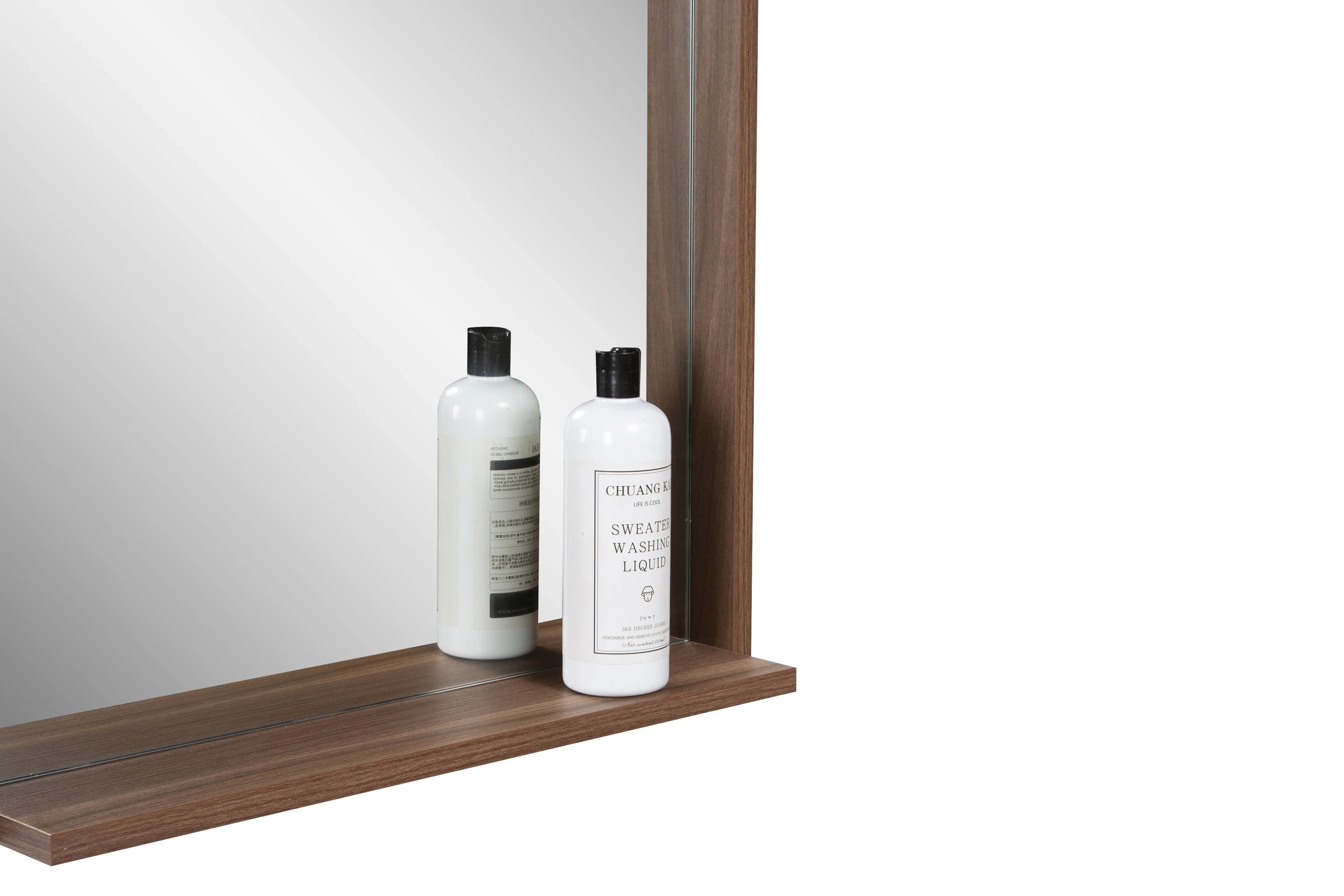 Miroir Rectangulaire 30po avec Cadre en Noyer