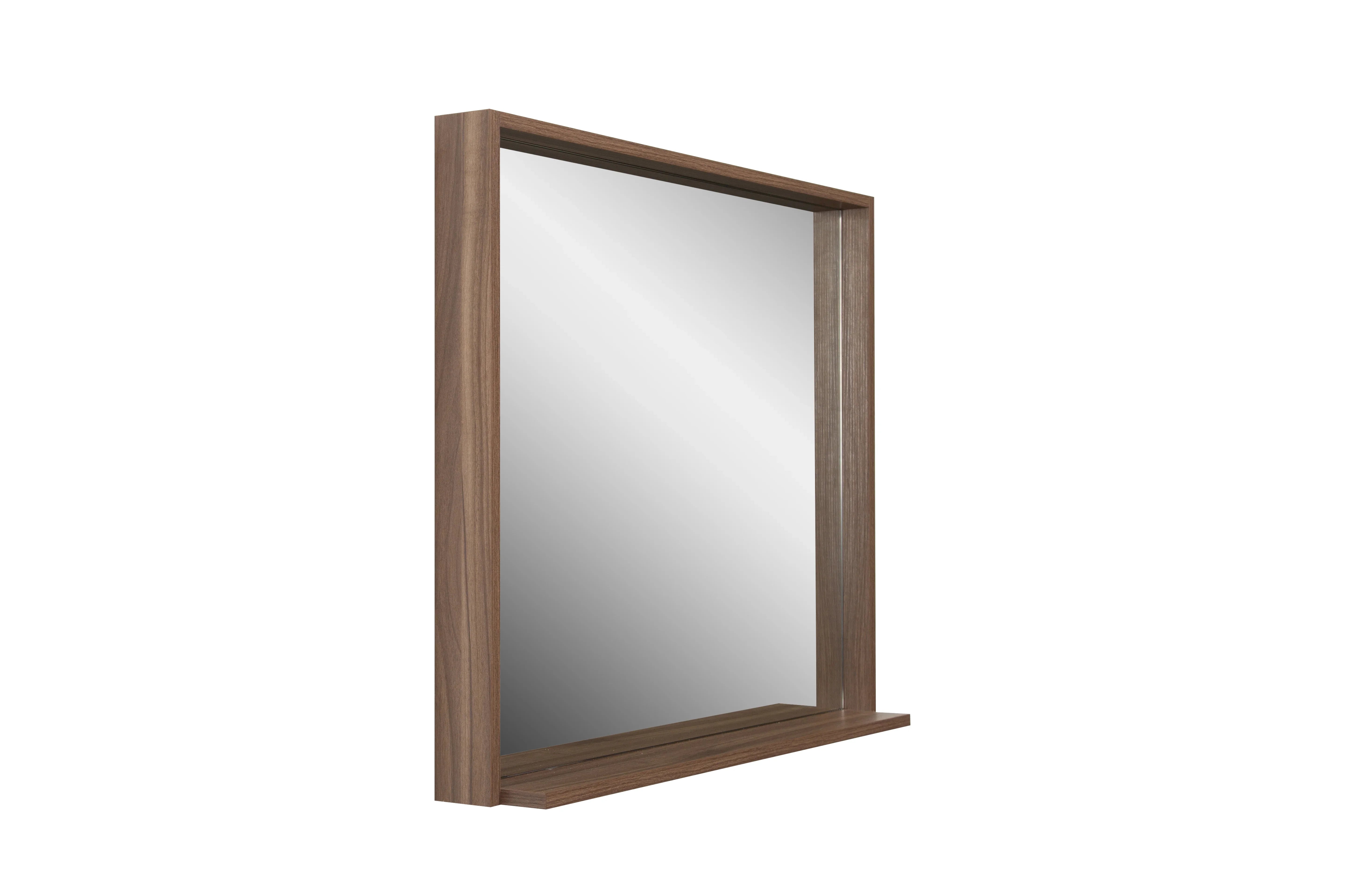 36" Rectangular Walnut Framed Bathroom Mirror - Allier Collection