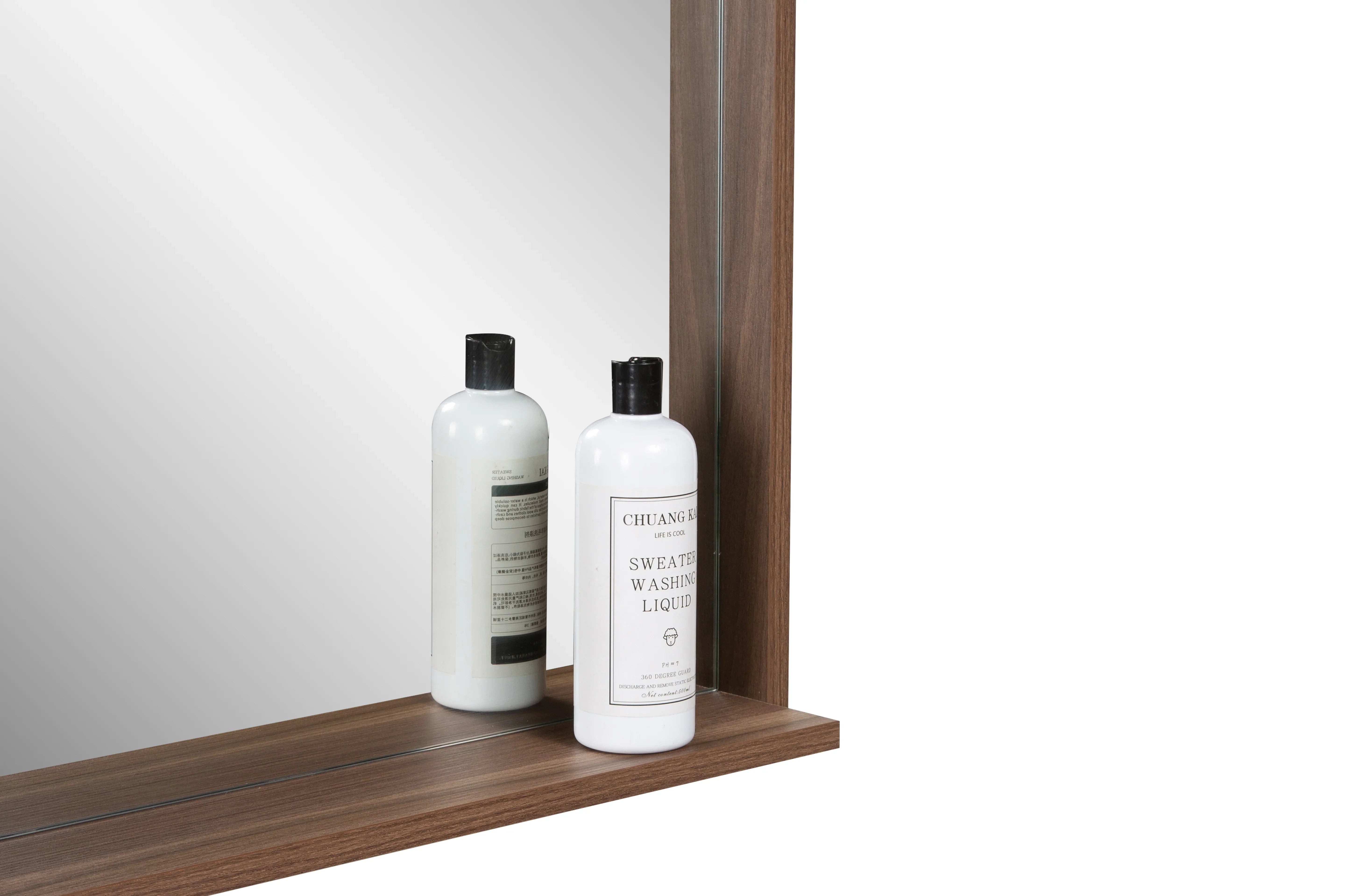 36" Rectangular Walnut Framed Bathroom Mirror - Allier Collection