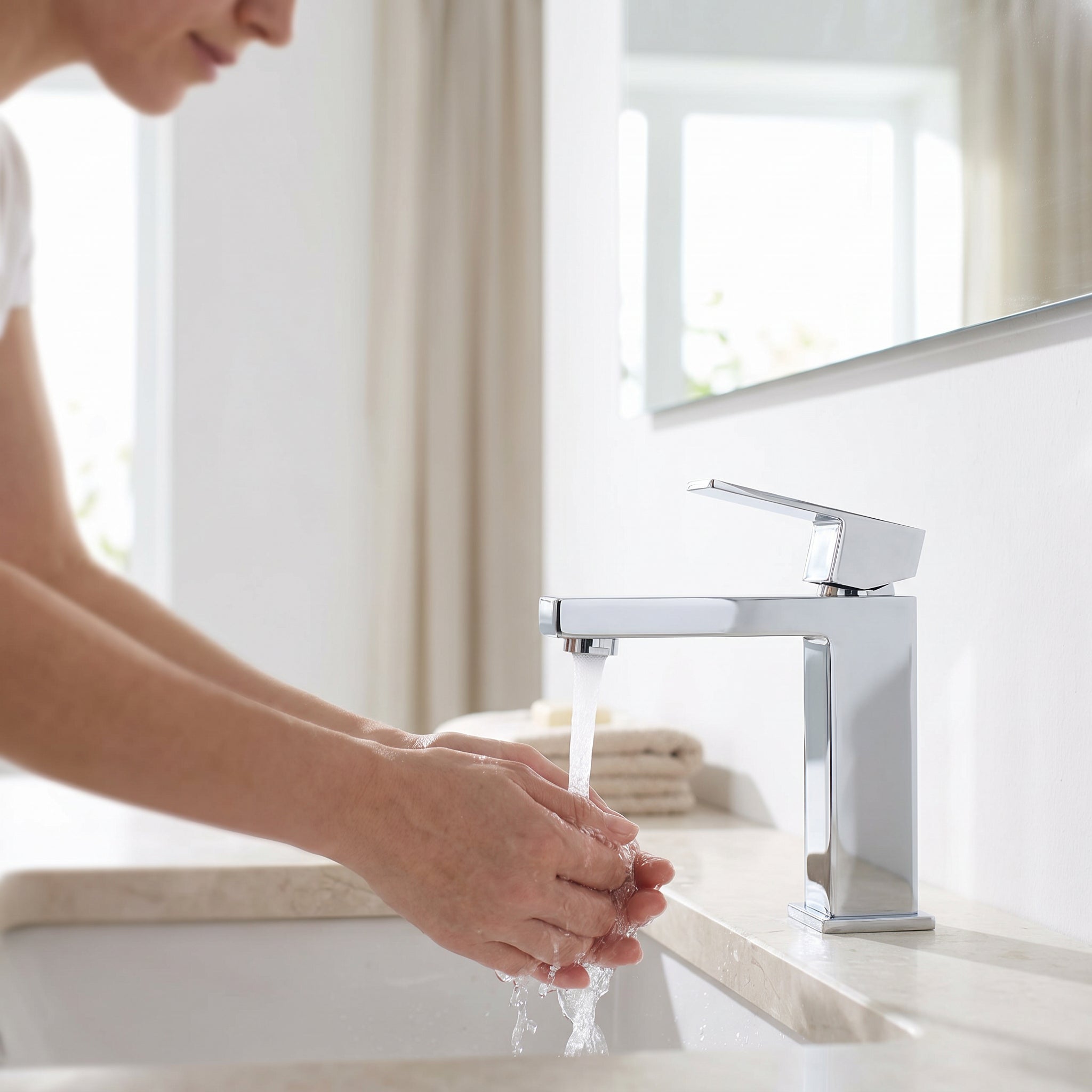 Robinet de Lavabo de Salle de Bains à 1 Poignée Arizona en Acier Inoxydable Chromé