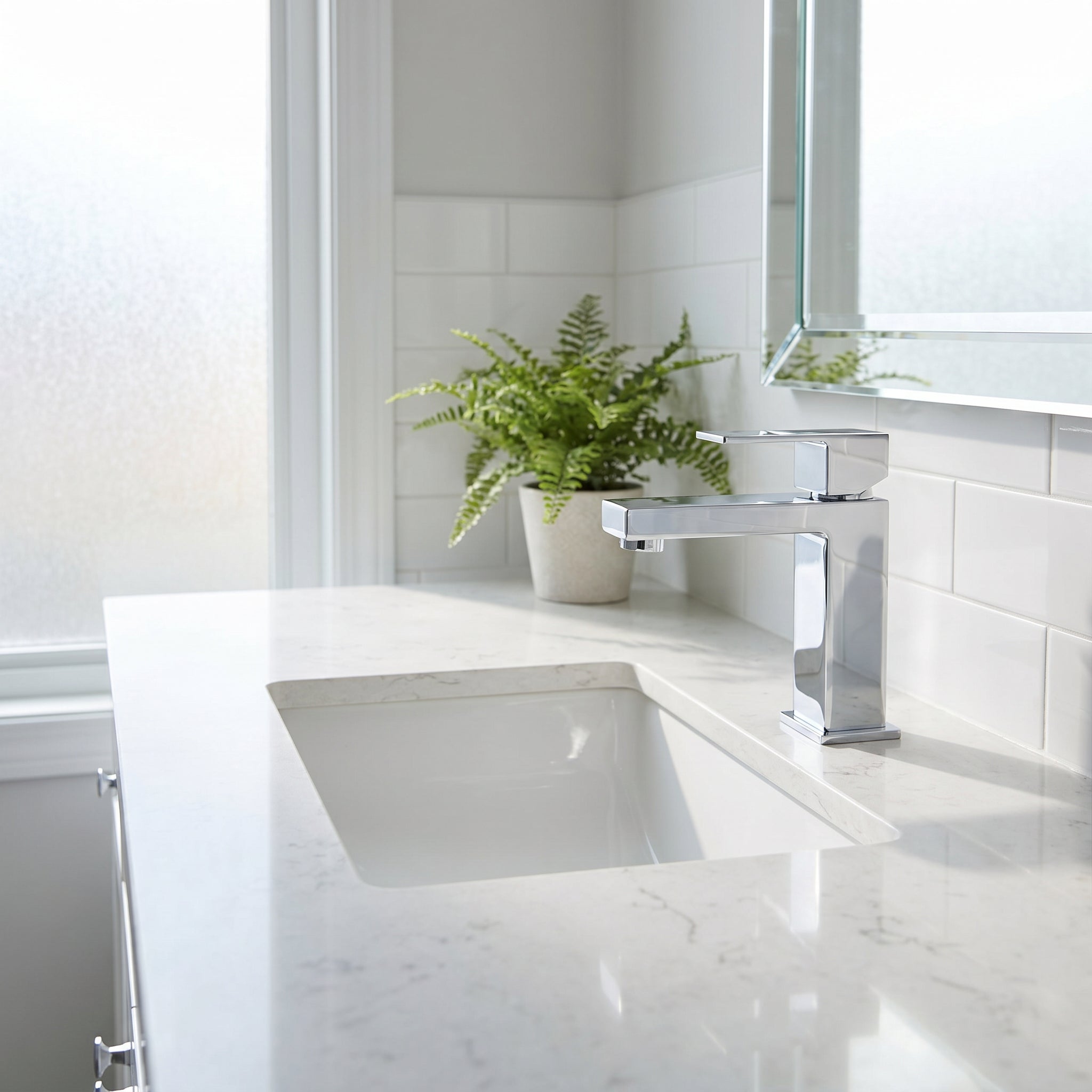 Robinet de Lavabo de Salle de Bains à 1 Poignée Arizona en Acier Inoxydable Chromé